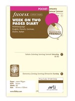 Filofax Agenda Vulling 2027 Pocket Crème week/2pag.
