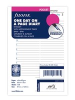 Filofax Agenda Vulling 2026 Pocket Wit dag/pag.