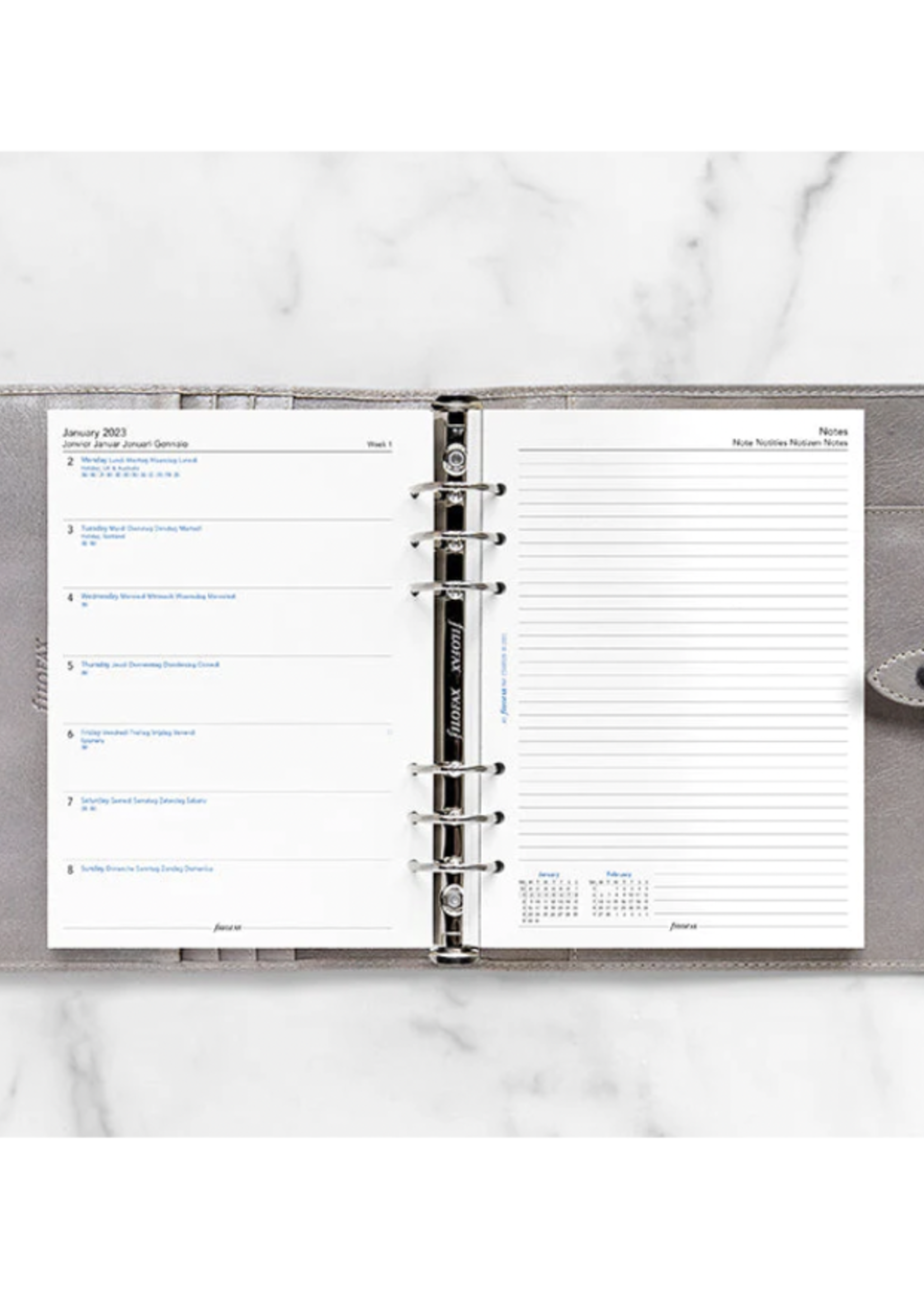 Filofax Agenda Vulling 2027 A5 Wit week/2pag. weekly/note