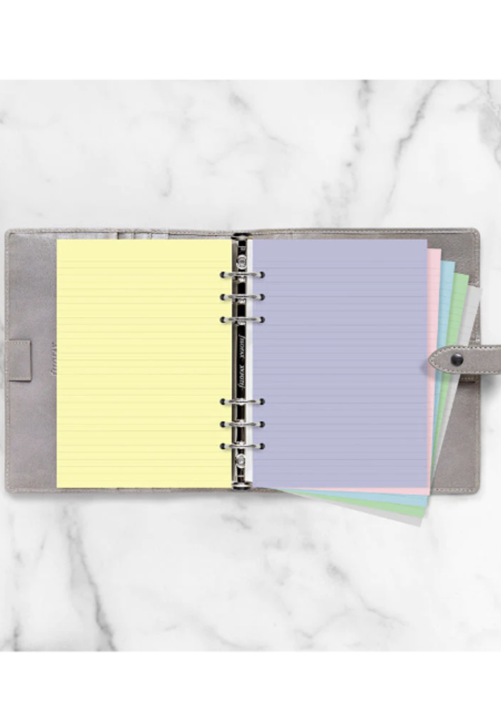 Filofax Organiser Vulling A5 Pastel 6 kleuren Gelijnd