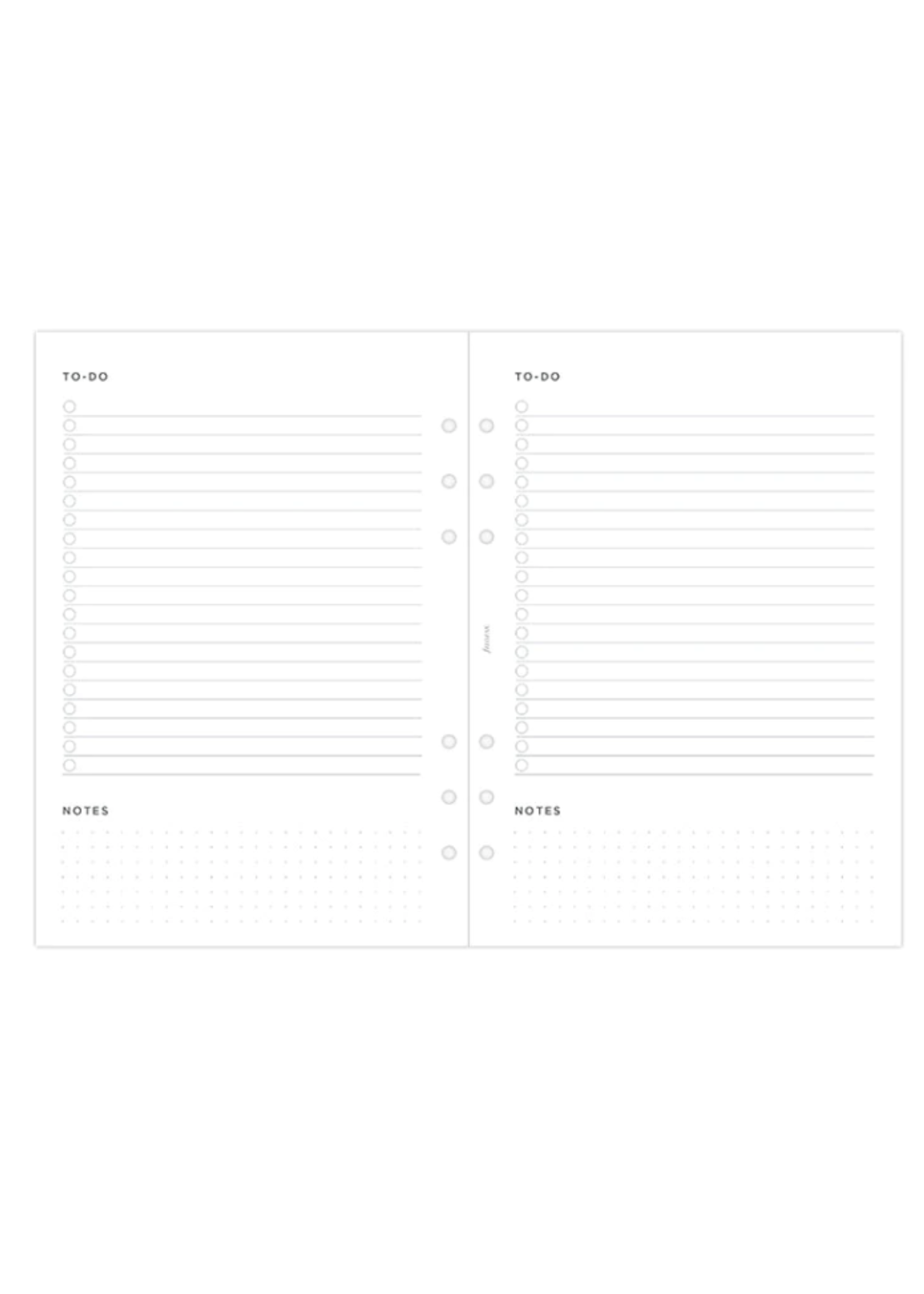 Filofax Oragniser Vulling A5 Wit To Do