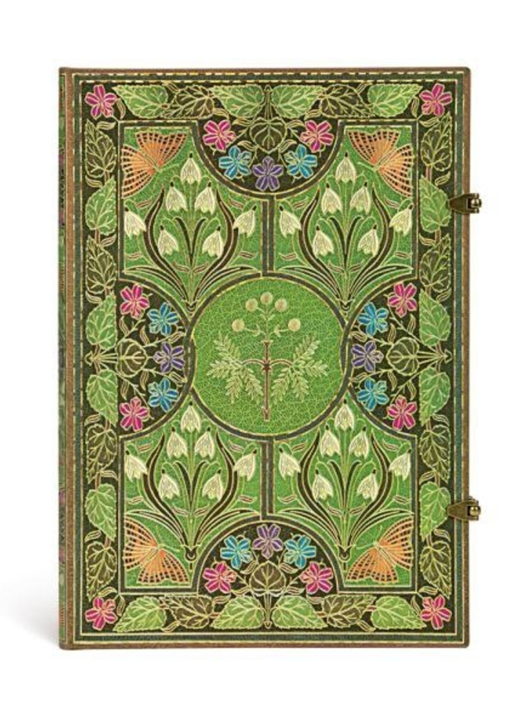 Paperblanks Grand Blanco Poetry in Bloom (2 metalen slotjes)