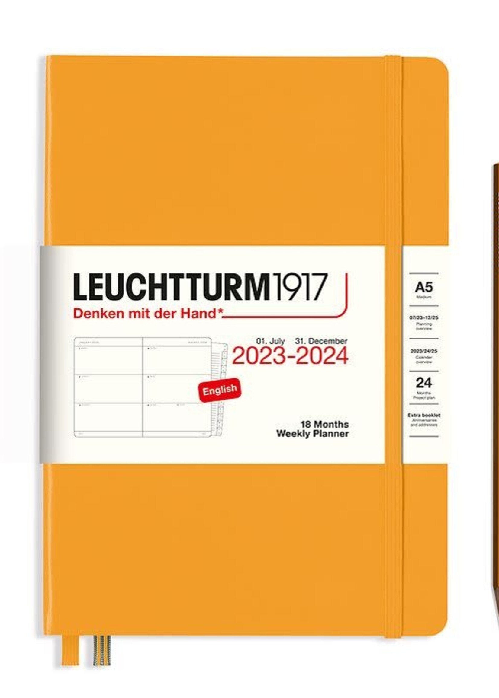 Leuchtturm1917 Agenda 2023-2024 Medium A5 Hard Cover Week Hor. Rising Sun