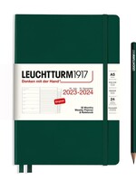 Leuchtturm1917 Agenda 2023-2024 Medium A5 Hard Cover Weekly/Note Forest Green