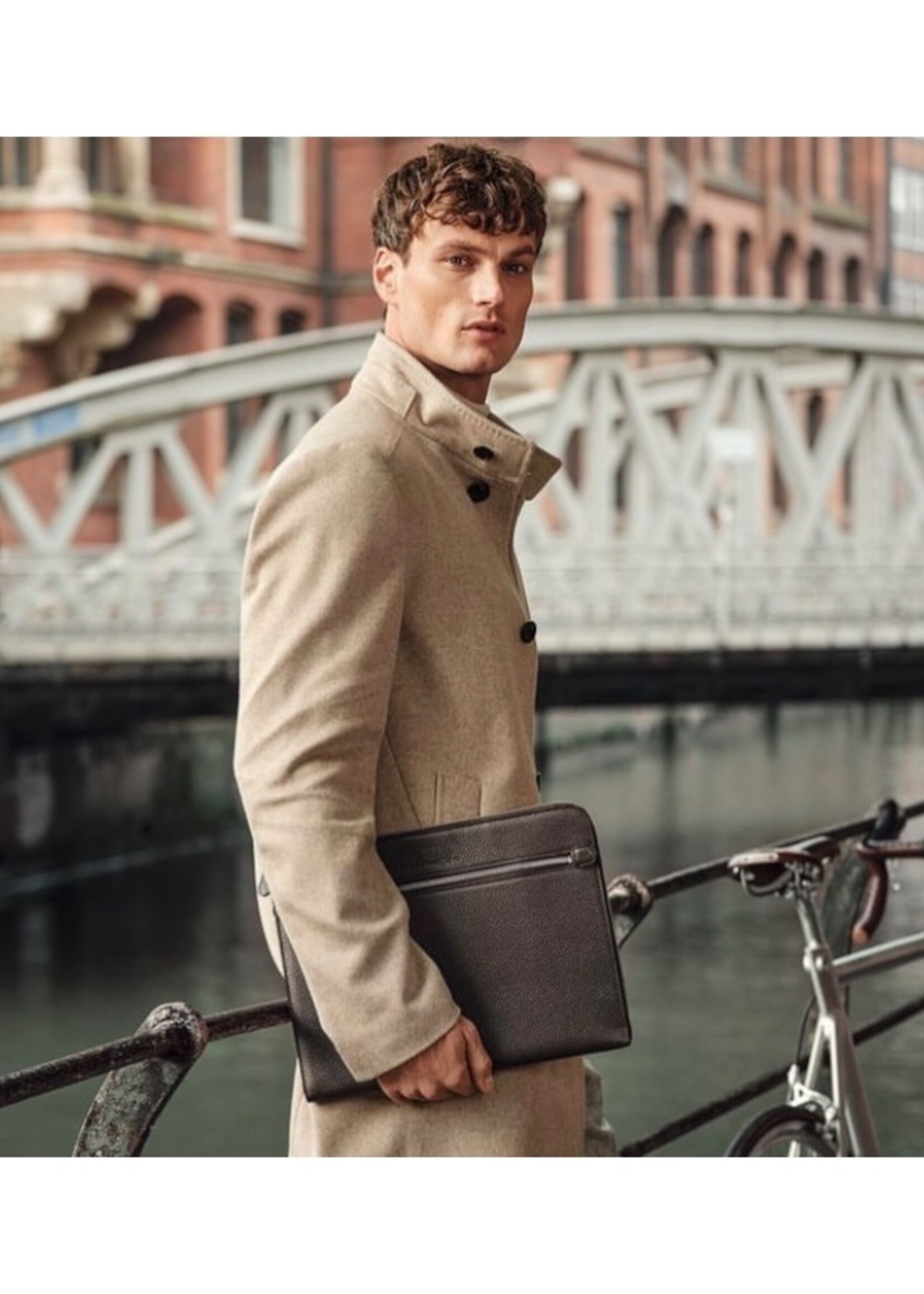 Graf von Faber-Castell Businesstas Cashmere 2-vaks Dark Brown