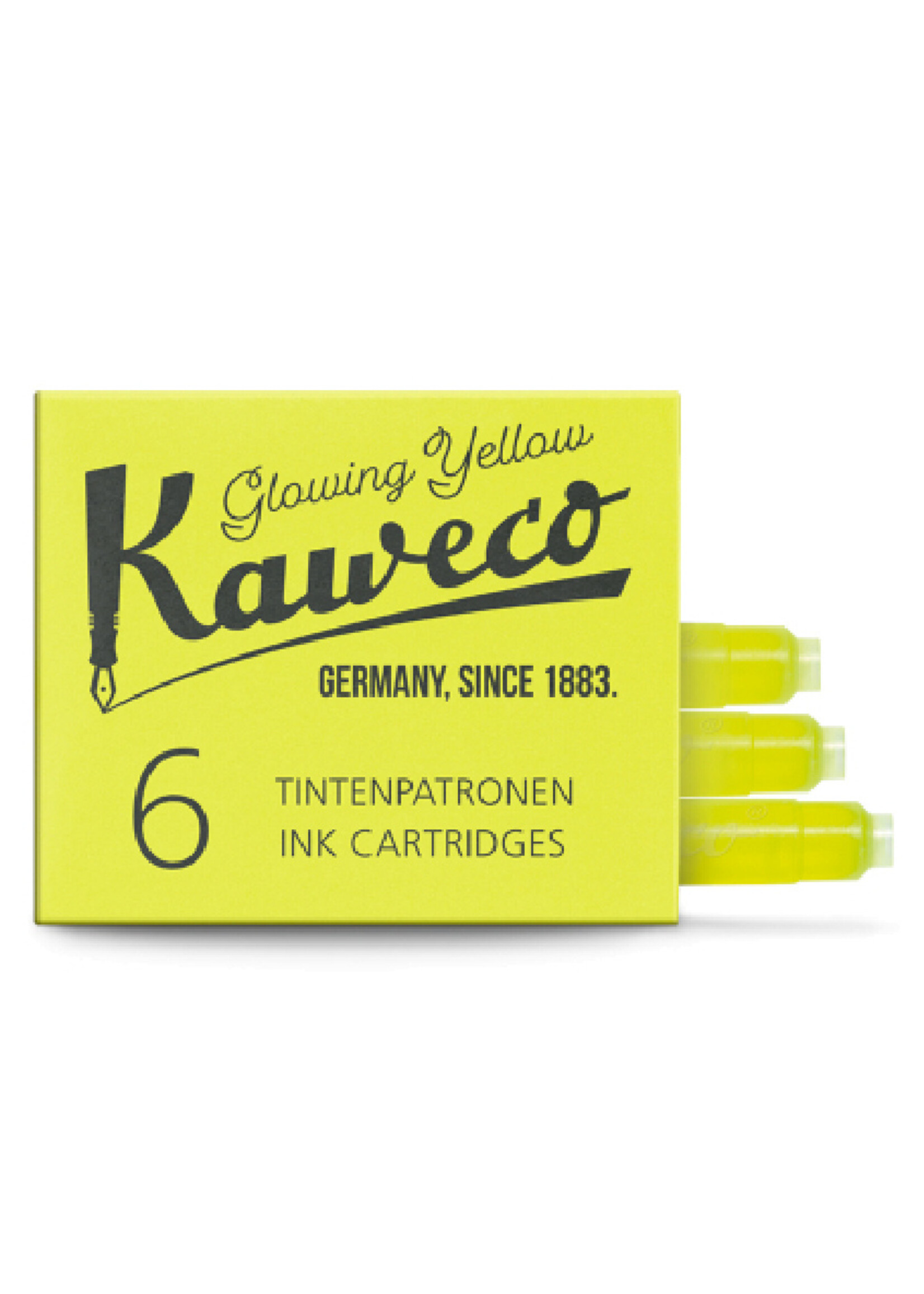 Kaweco Inkt Vullingen verp./6  Glowing Yellow (highlighter)