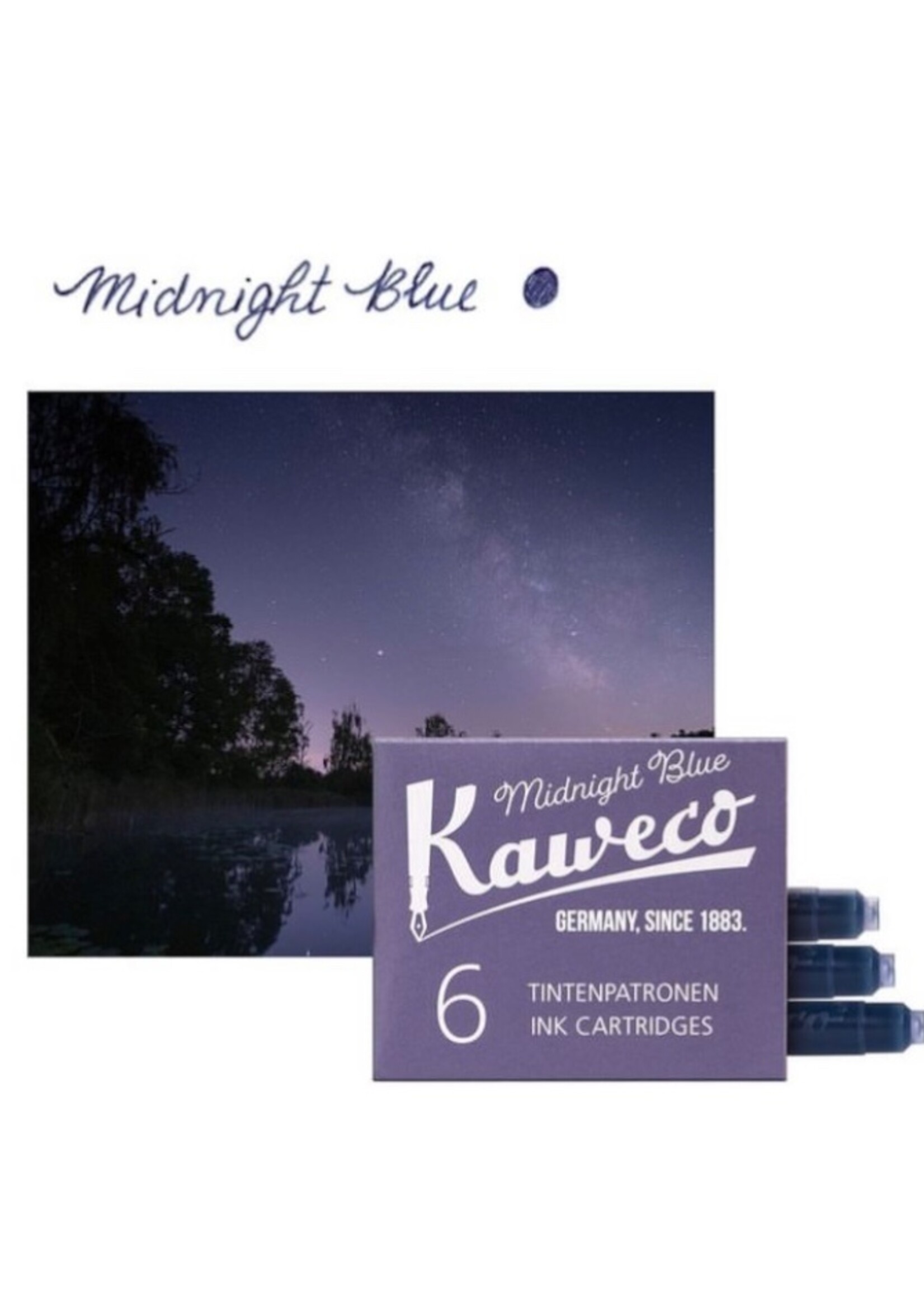Kaweco Inkt Vullingen verp./6  Midnight Blue (Blue-Black)