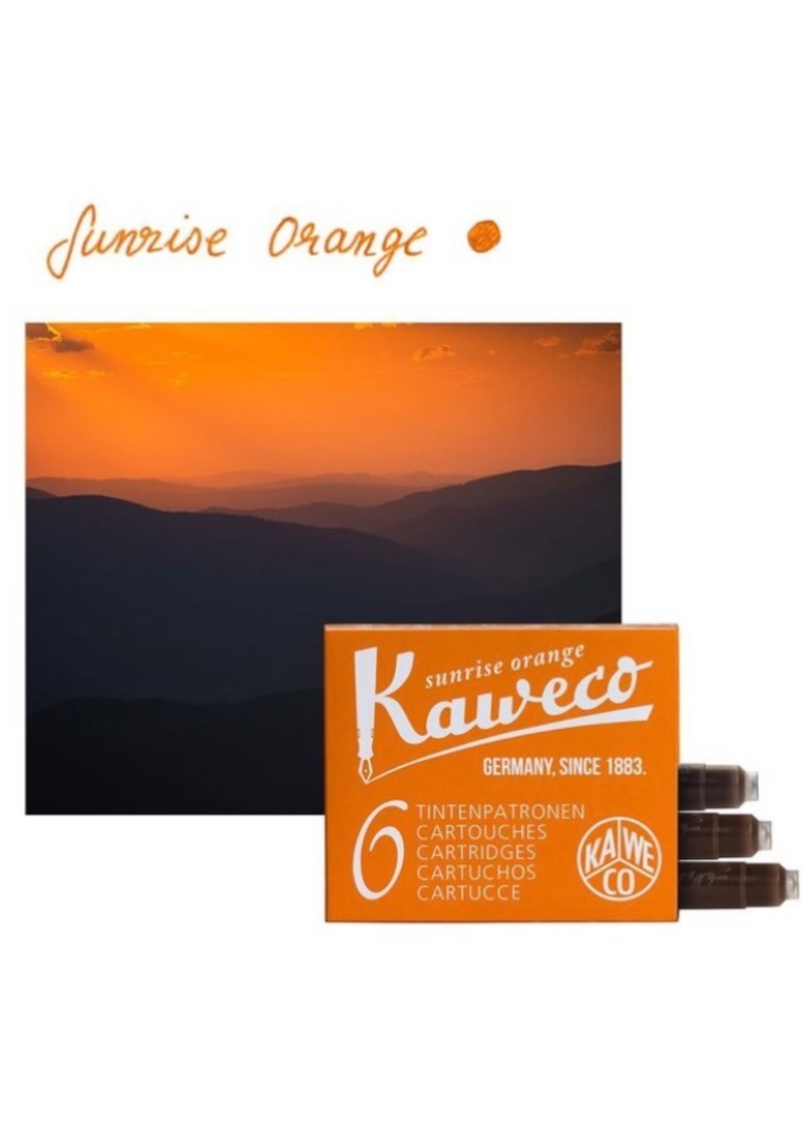Kaweco Inkt Vullingen verp./6  Sunrise Orange