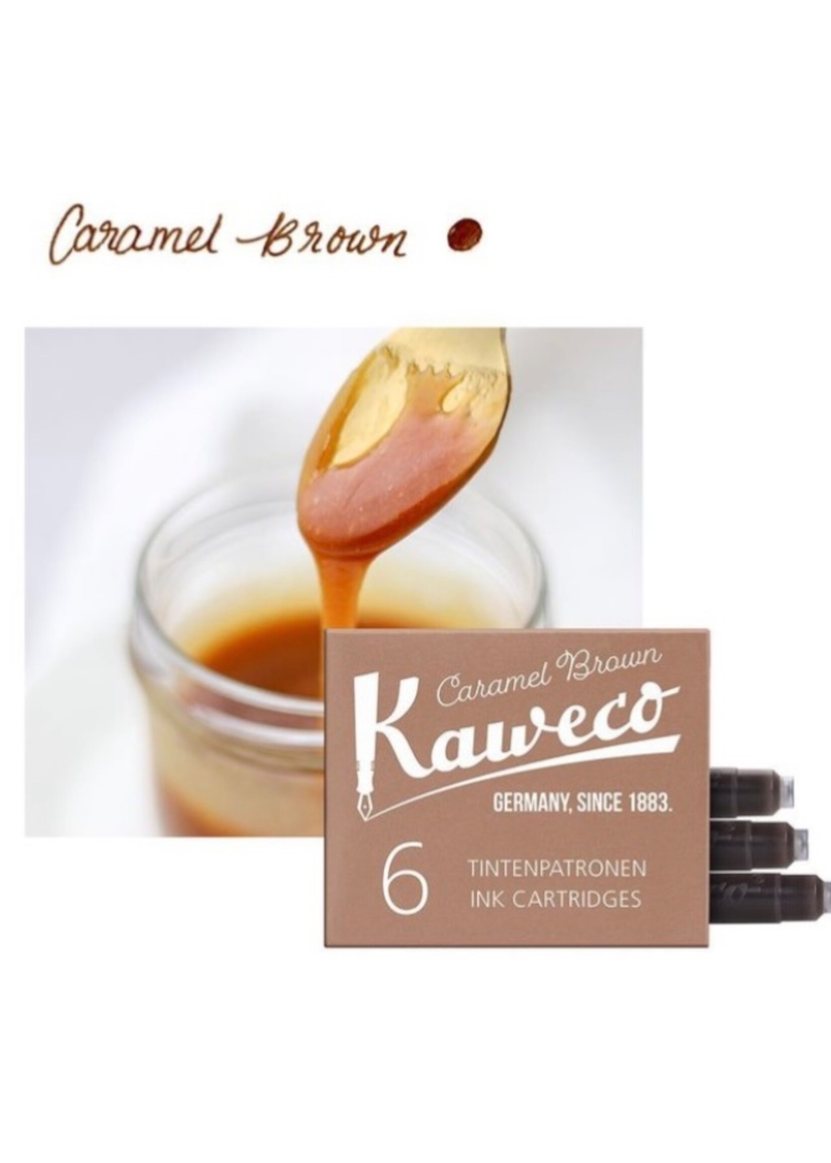 Kaweco Inkt Vullingen verp./6  Caramel Brown (Sepia)