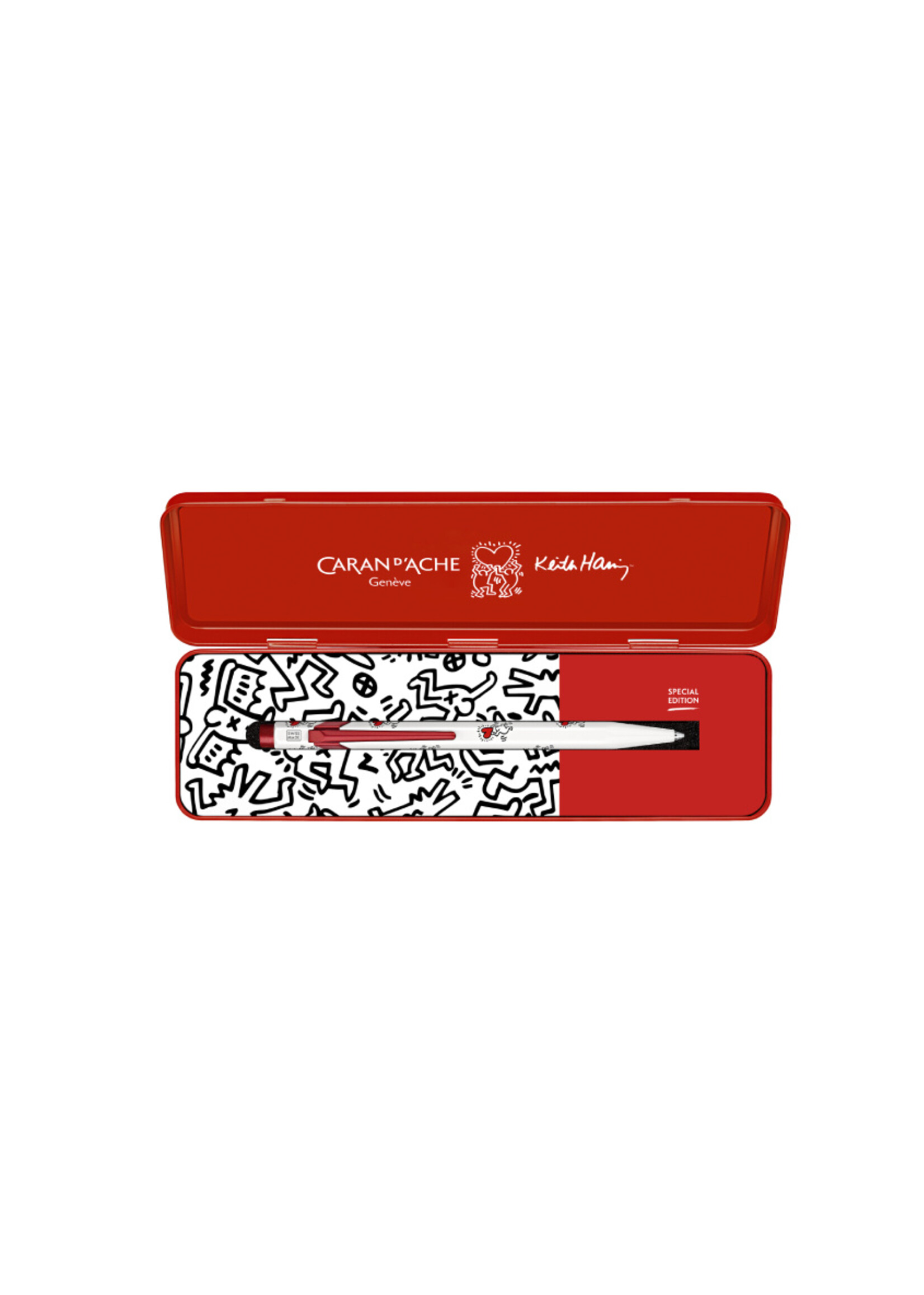 Caran d'Ache 849 + Keith Haring LE Wit Balpen