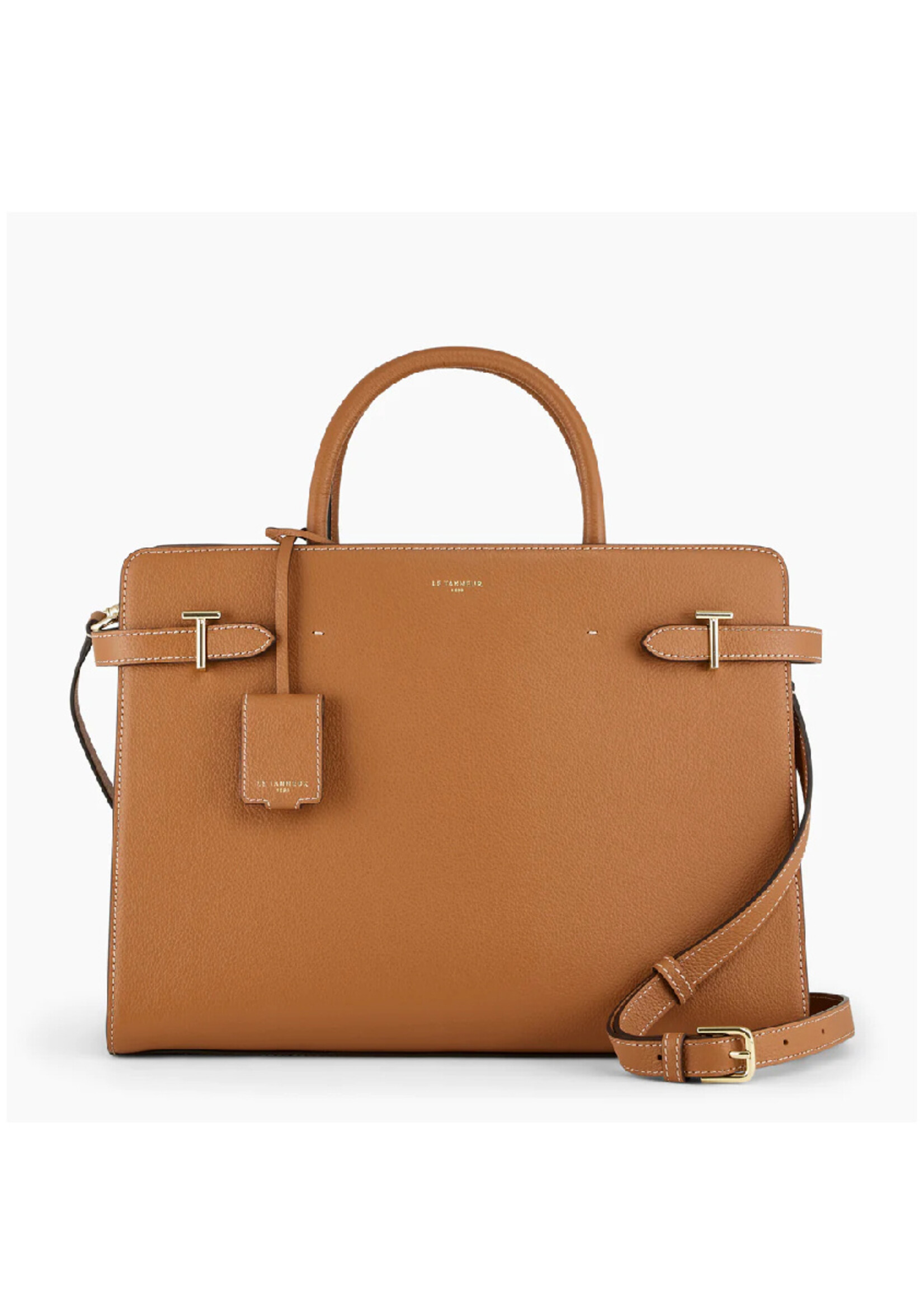 Le Tanneur grote handtas Emilie Casual generfd leder Cognac