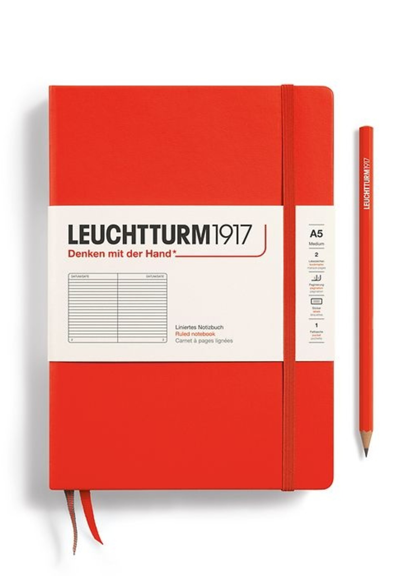 Leuchtturm1917 Notitieboek Medium A5 Hard Cover Lobster