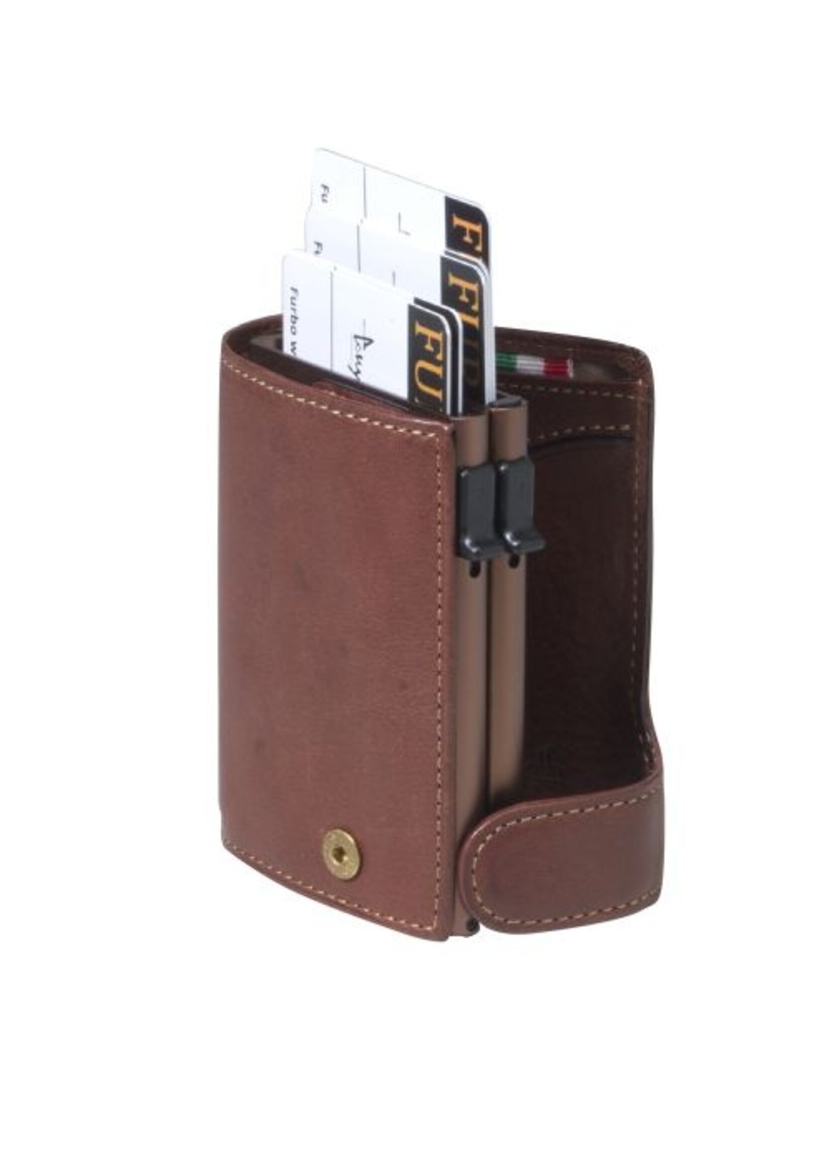 Tony Perotti Cardprotector Twin Wallet RFID Vintage Brown