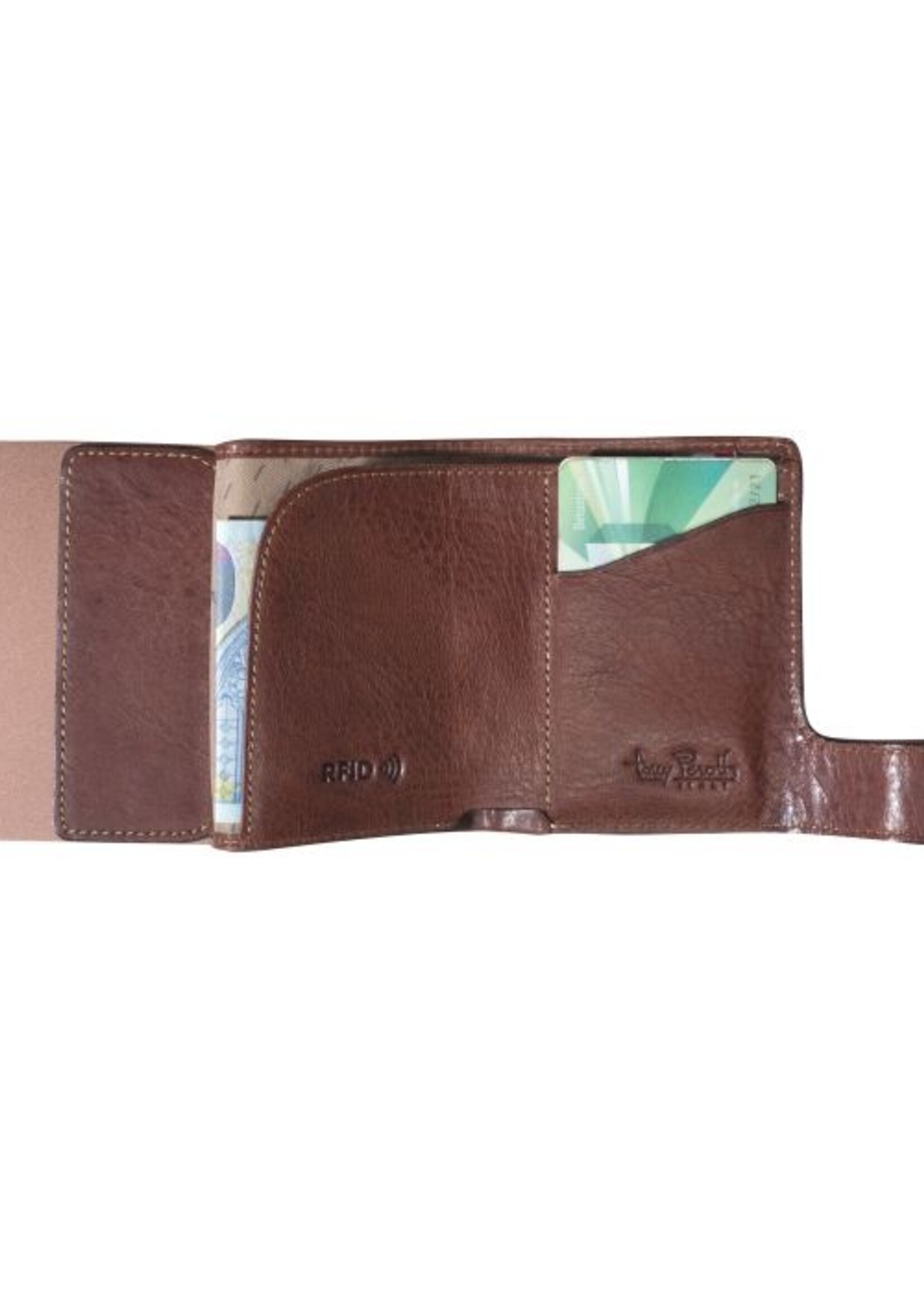 Tony Perotti Cardprotector Twin Wallet RFID Vintage Brown