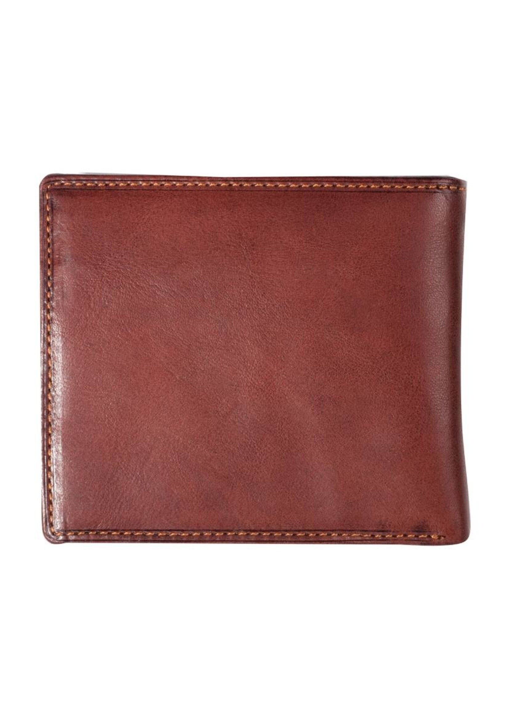 Tony Perotti Portefeuille Hor. 14cc +  rits voor kleingeld Vintage Brown