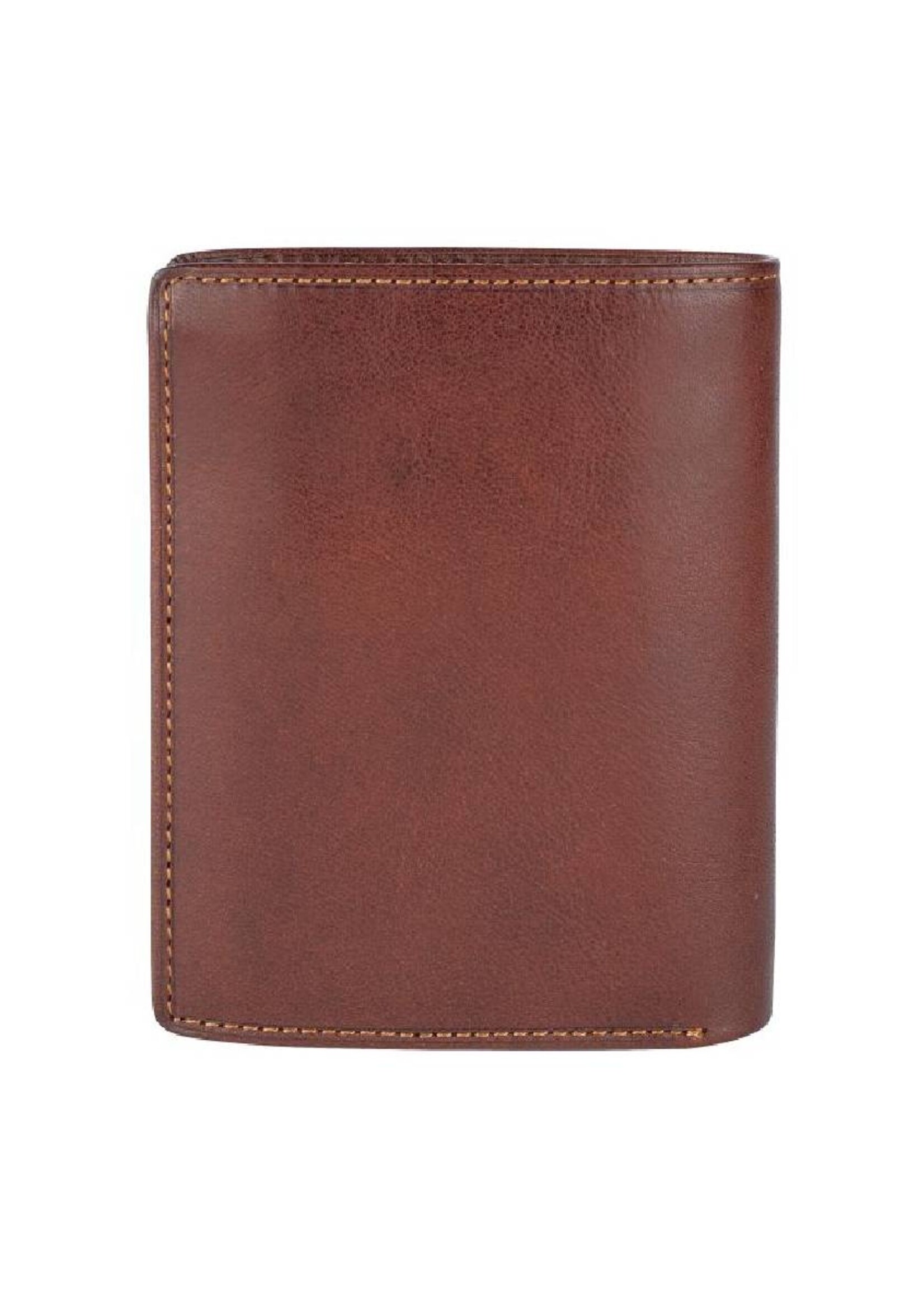 Tony Perotti Portefeuille Vert. 9cc + vak voor muntstukken Vintage Brown