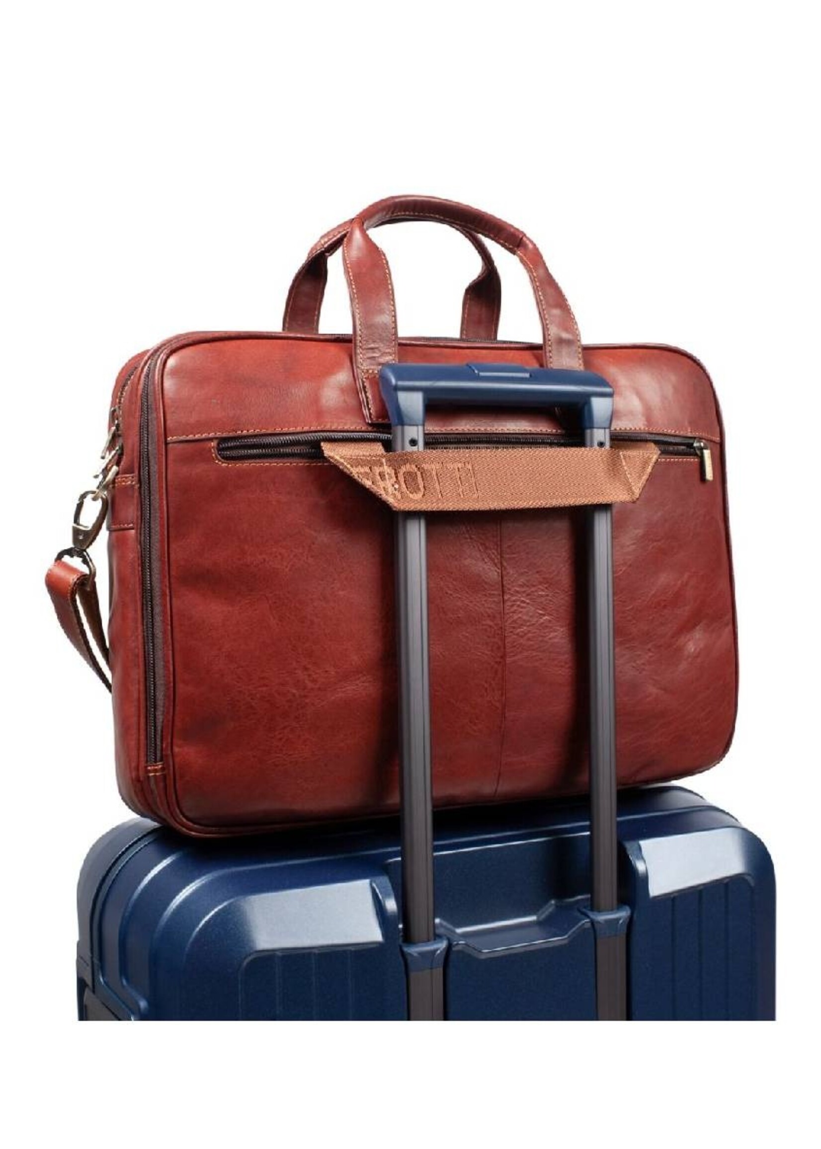 Tony Perotti Laptoptas 15" /3 + voorvak Vintage Brown