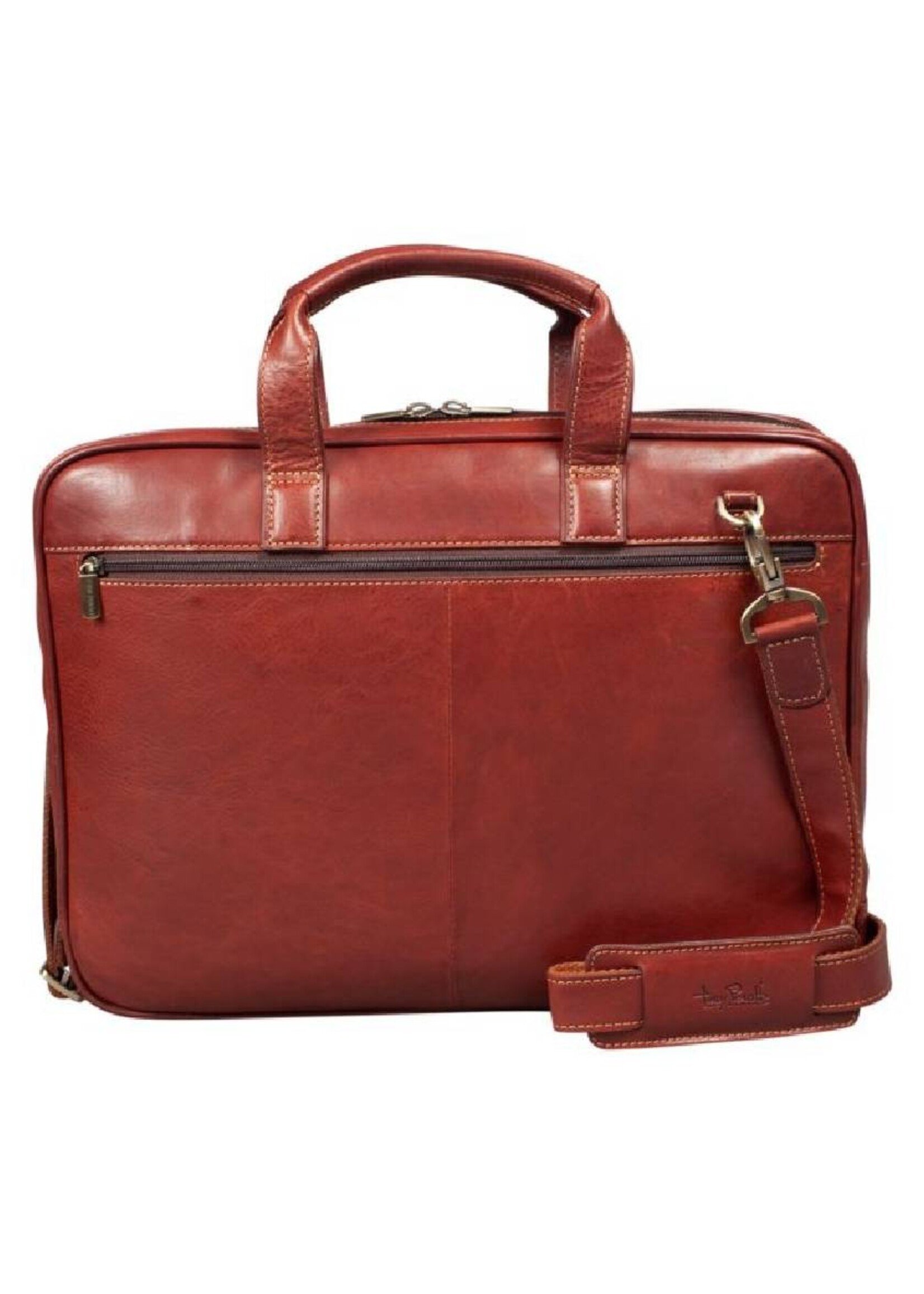 Tony Perotti Laptoptas15" + voorvak Vintage Brown