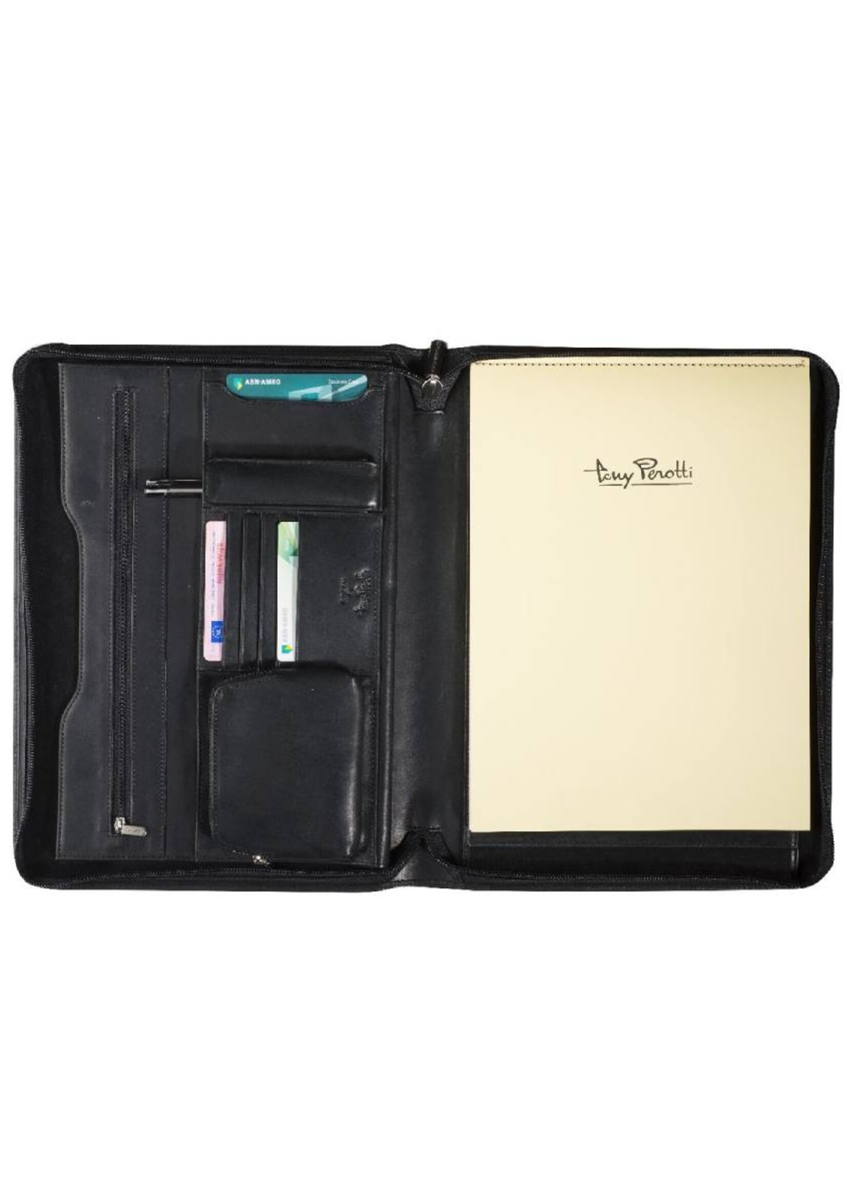 Tony Perotti Schrijfmap A4 met rits Vintage Black