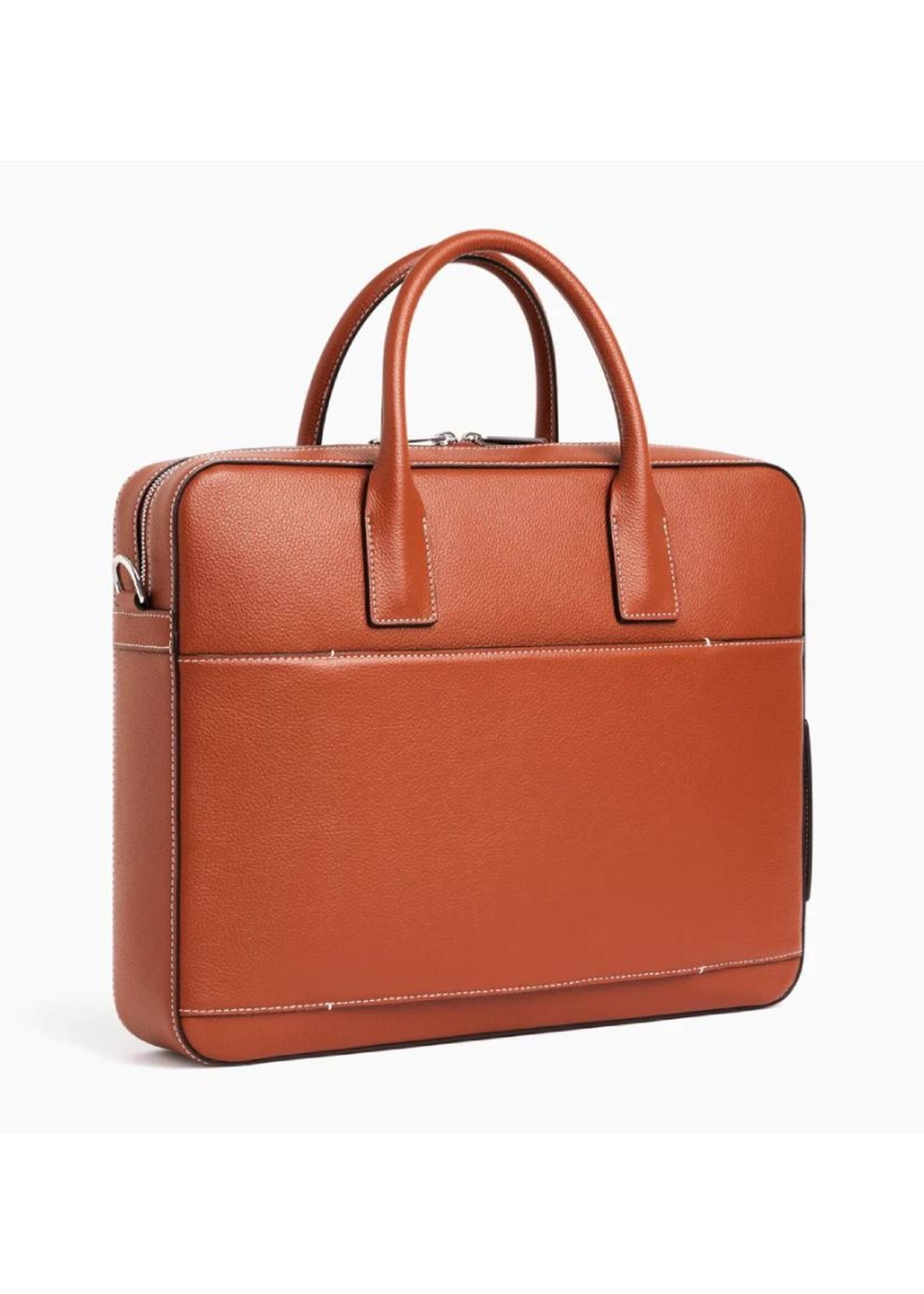 Le Tanneur Emile Slim Grain Businesstas 14" Cognac