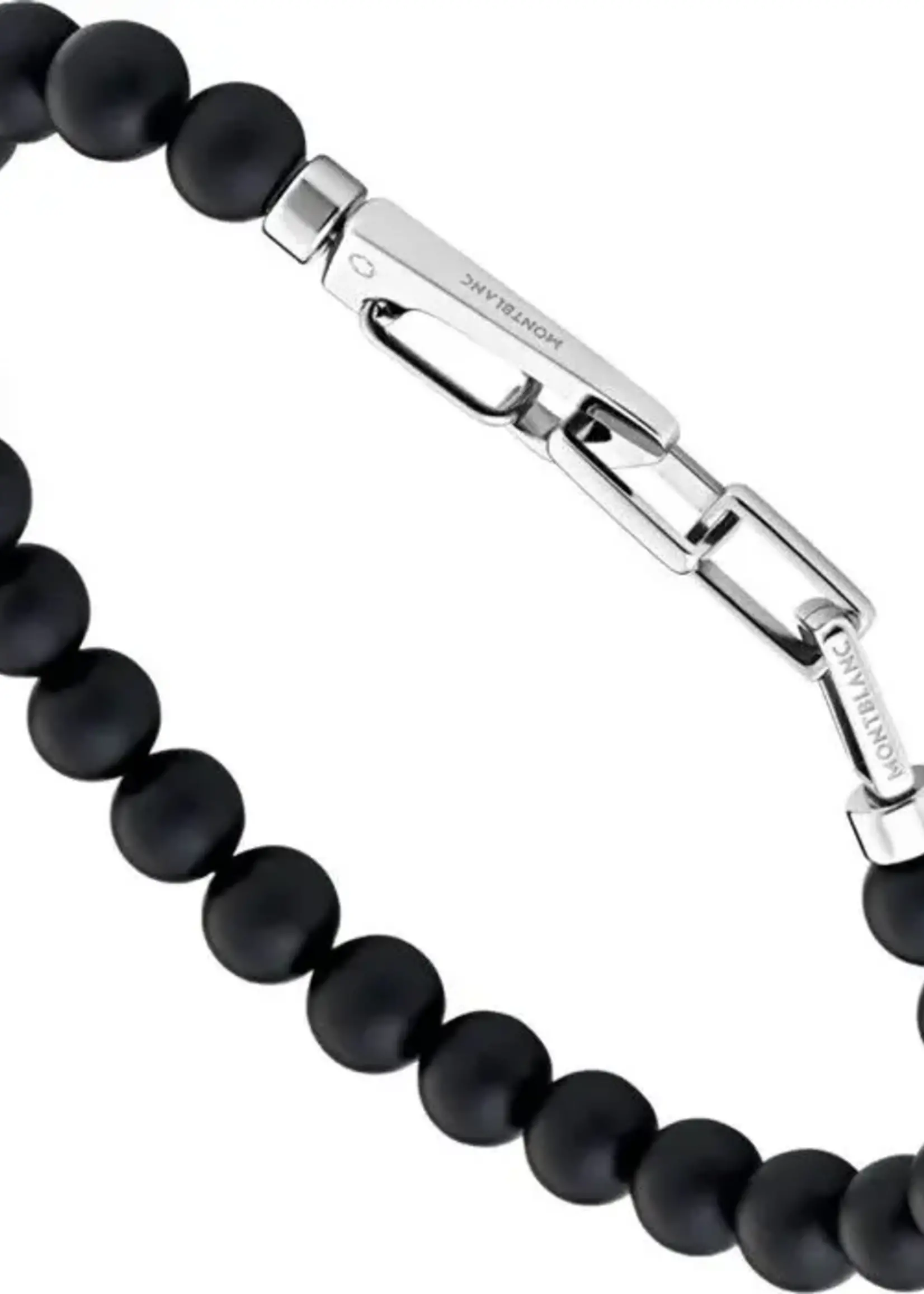 MONTBLANC Armband Onyx-Bead with Carabiner  /60