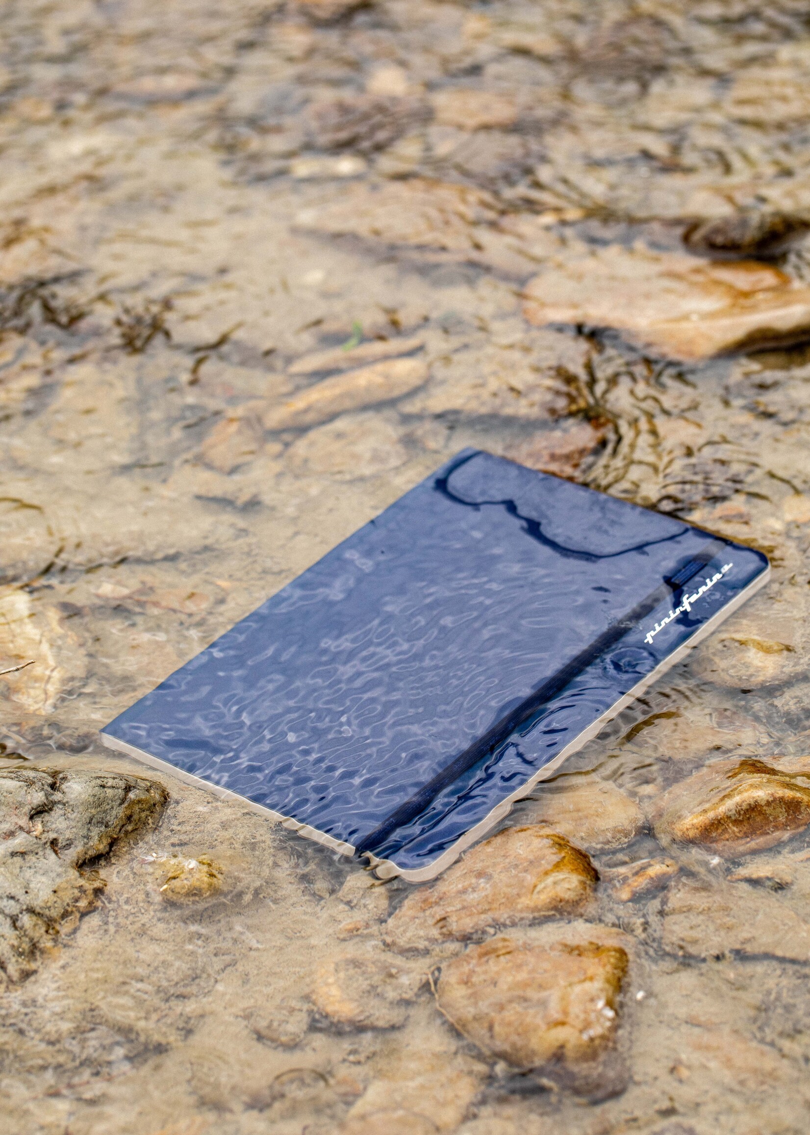 Pininfarina Notebook A5  Hard Cover Stone Paper Dotted Blue