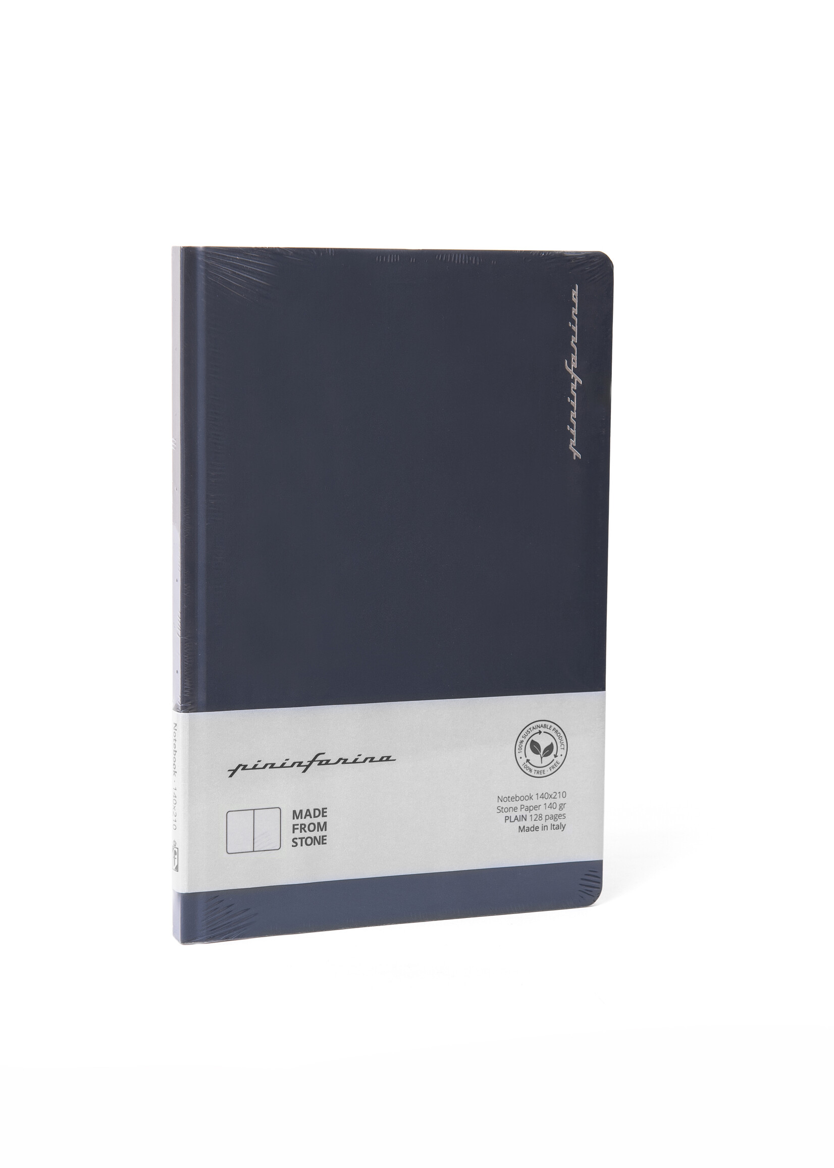 Pininfarina Notebook A5 Hard Cover Stone Paper Plain Blue