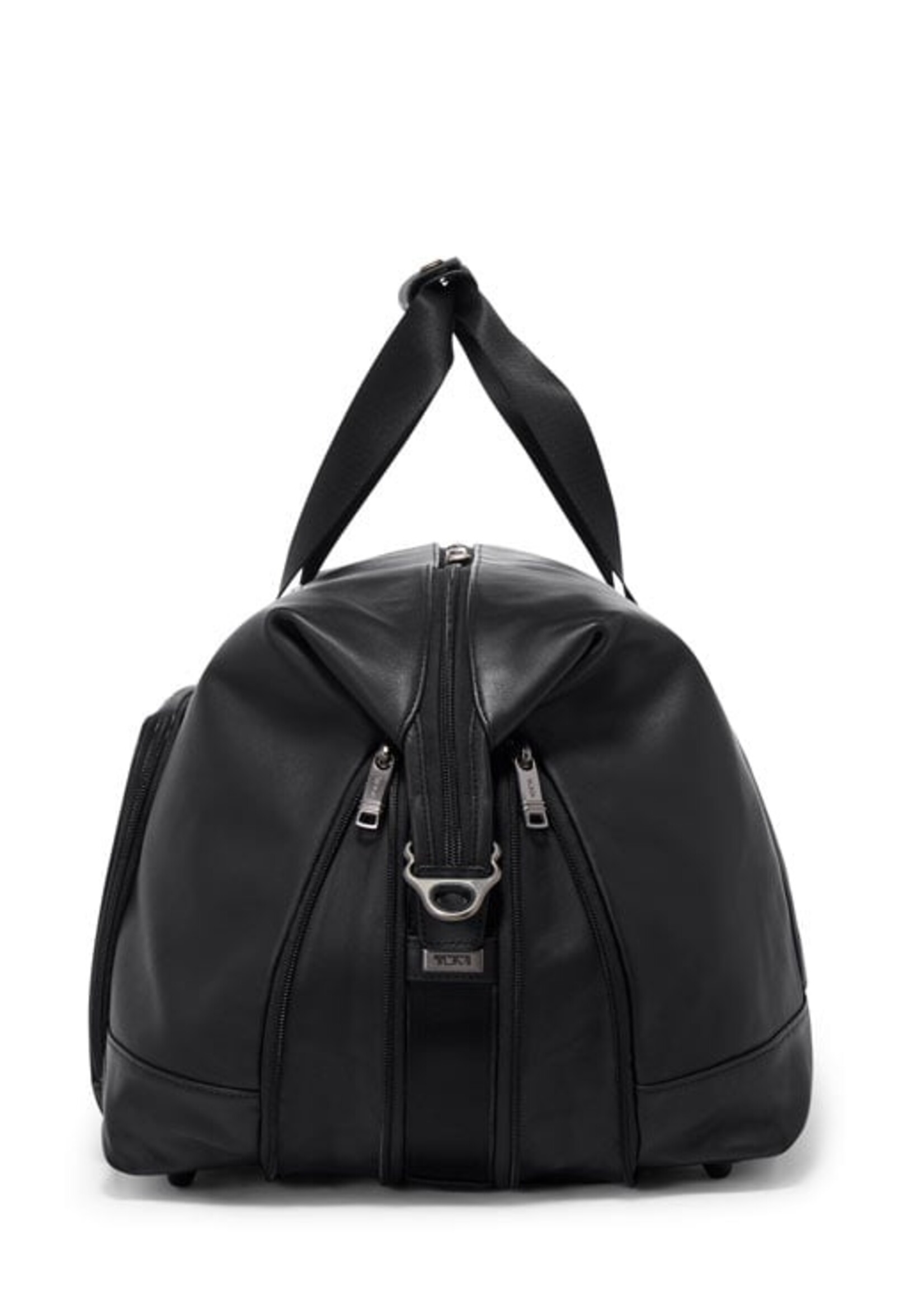 TUMI Alpha Black leather Black met dubbele uitbreiding Reistas