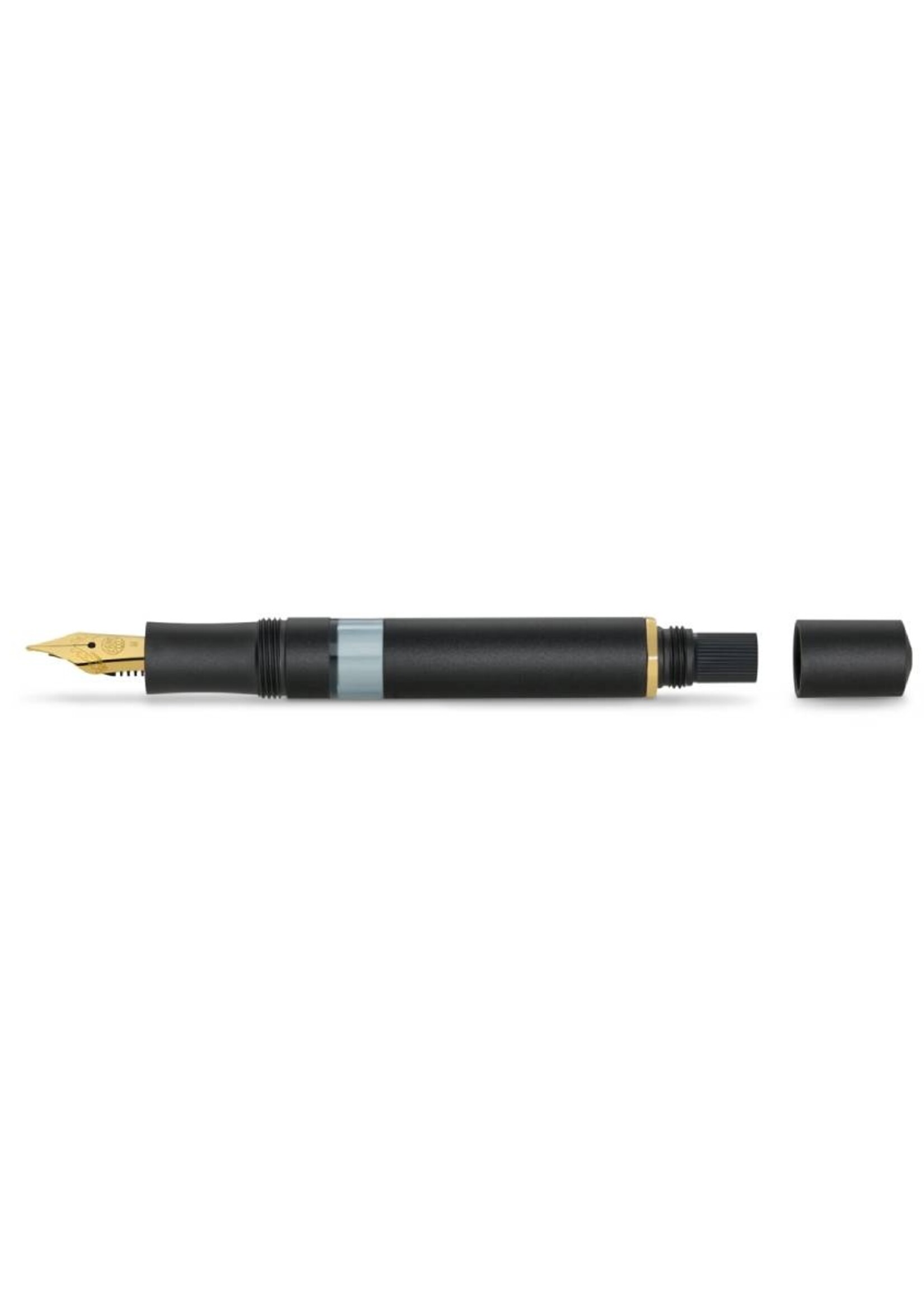 Kaweco Piston Al Sport Matt Black/Gold Medium