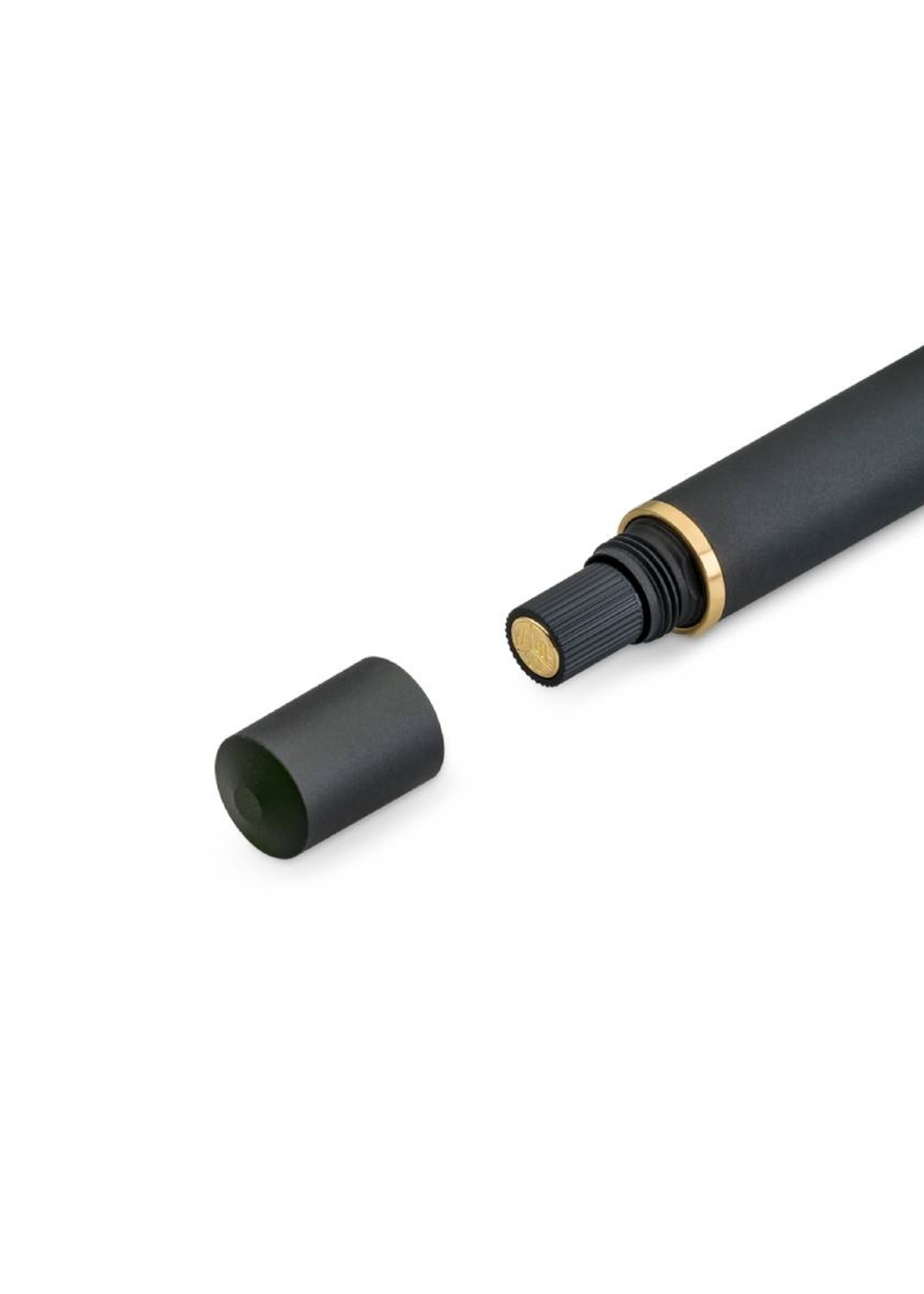 Kaweco Piston Al Sport Matt Black/Gold Medium