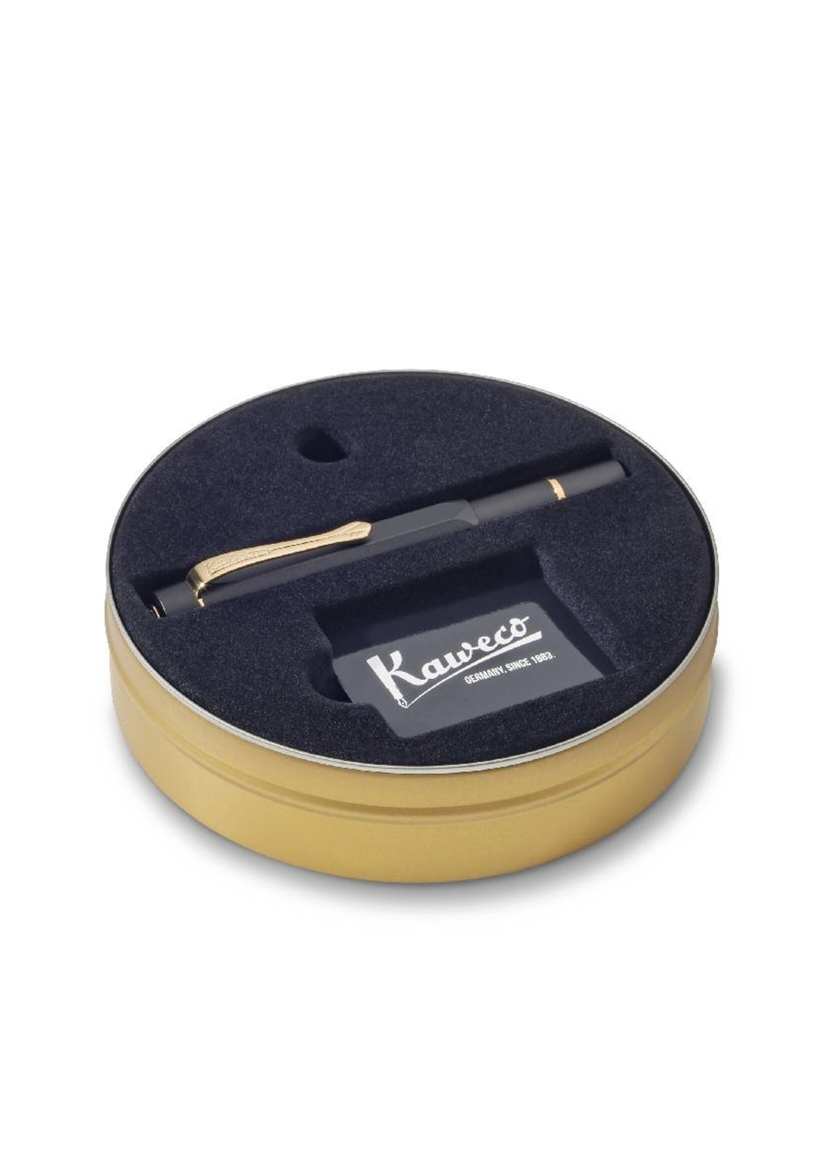 Kaweco Piston Al Sport Matt Black/Gold Fijn