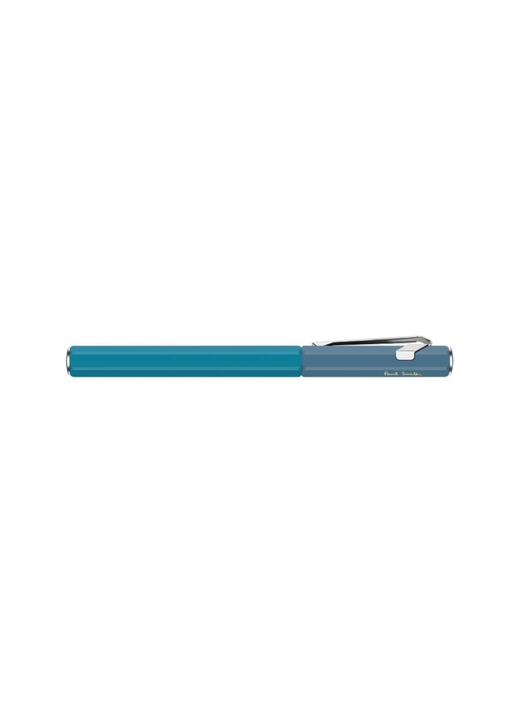 Caran d'Ache 849 + Paul Smith Limited Edition IV vulpen Fijn CYAN/STEEL