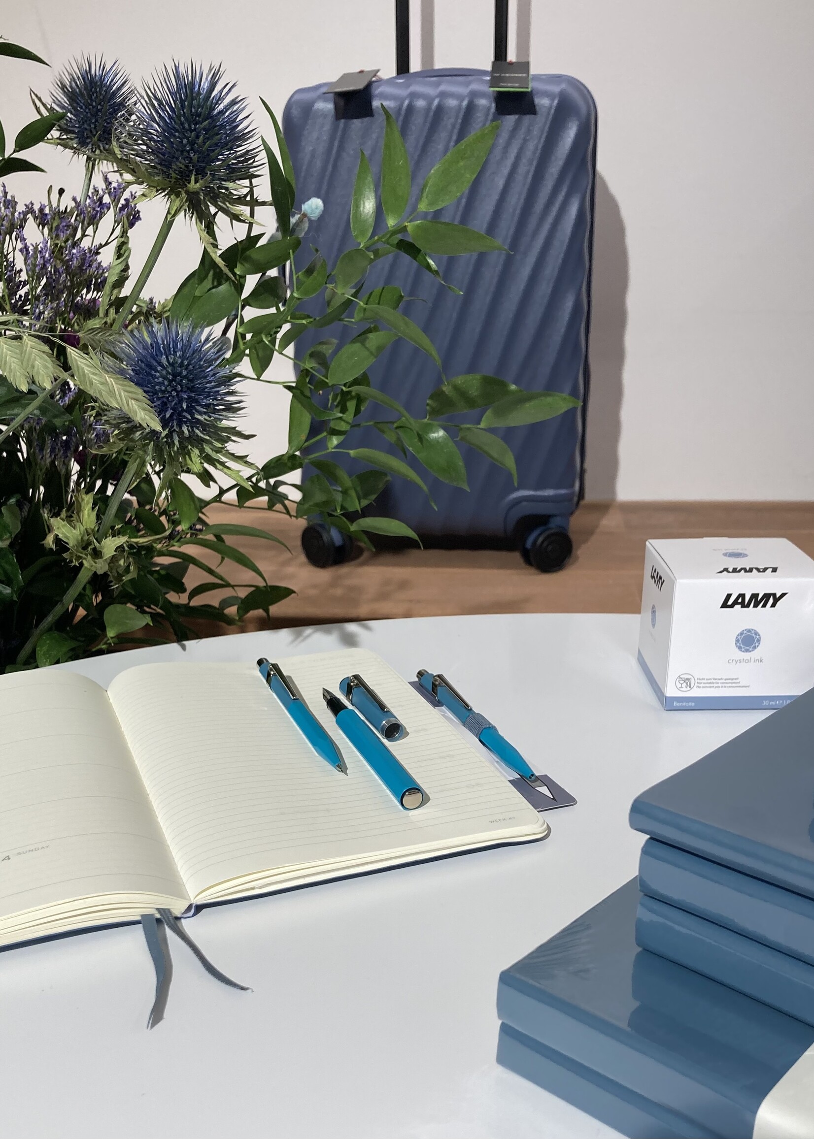 Caran d'Ache 849 + Paul Smith Limited Edition IV vulpen Fijn CYAN/STEEL