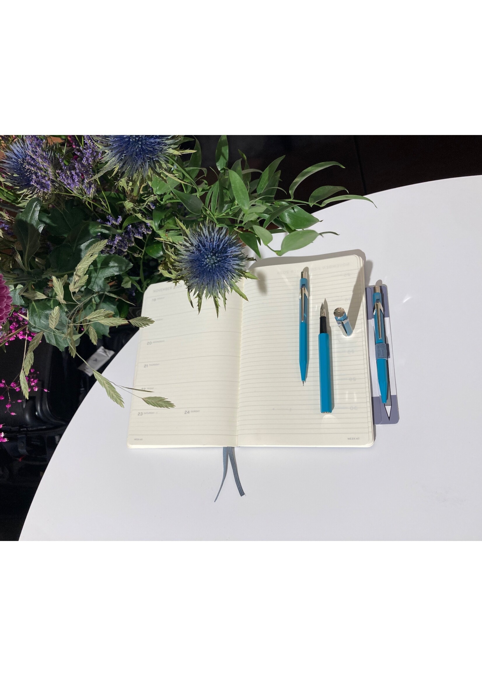 Caran d'Ache 849 + Paul Smith Limited Edition IV vulpen Fijn CYAN/STEEL