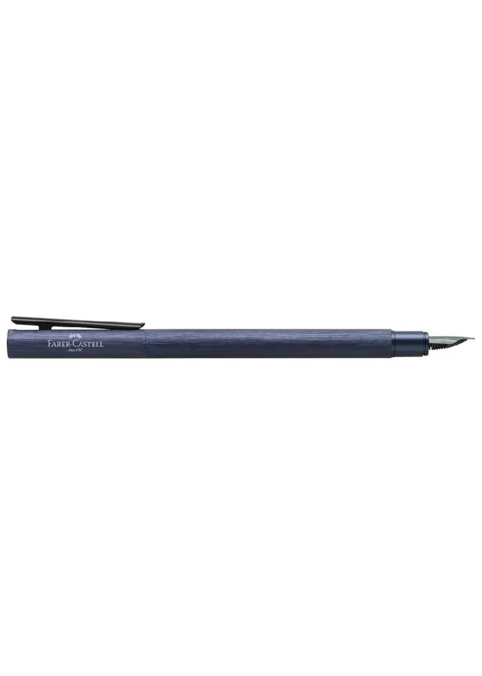 Faber-Castell Neo Slim Aluminium dark blue vulpen M - Medium