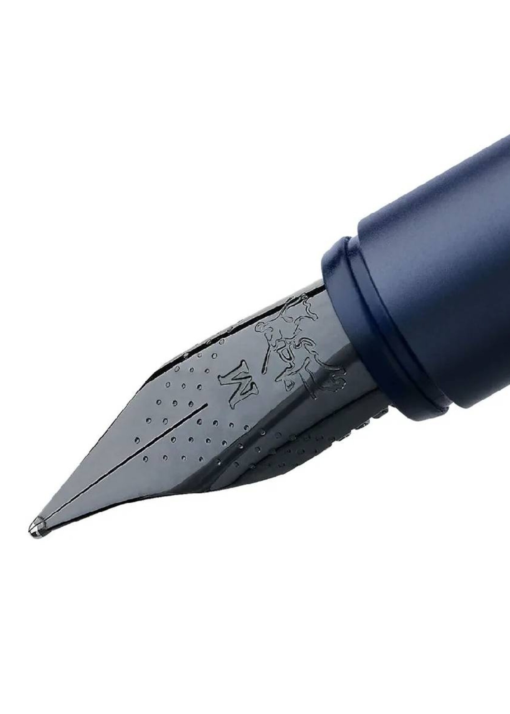 Faber-Castell Neo Slim Aluminium dark blue vulpen F - Fijn