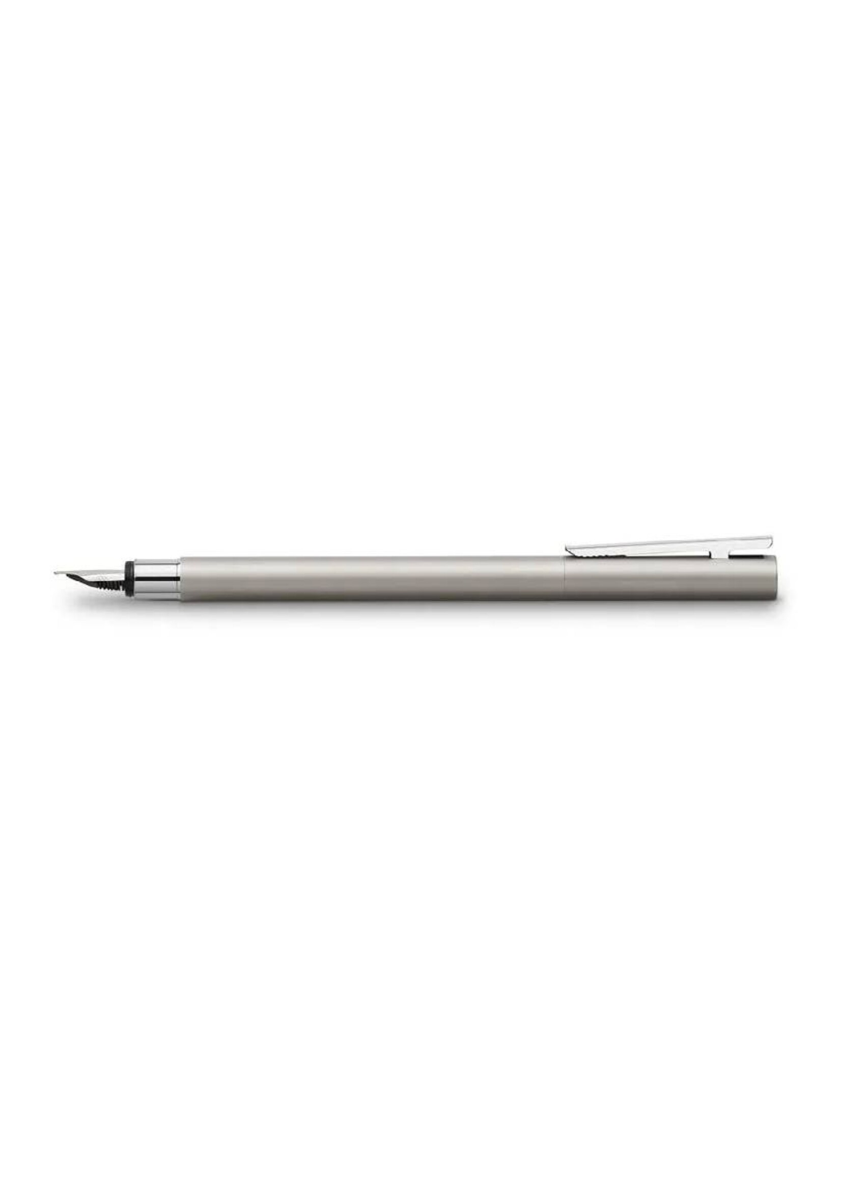 Faber-Castell Neo Slim Stainless Steel Matt vulpen F - Fijn