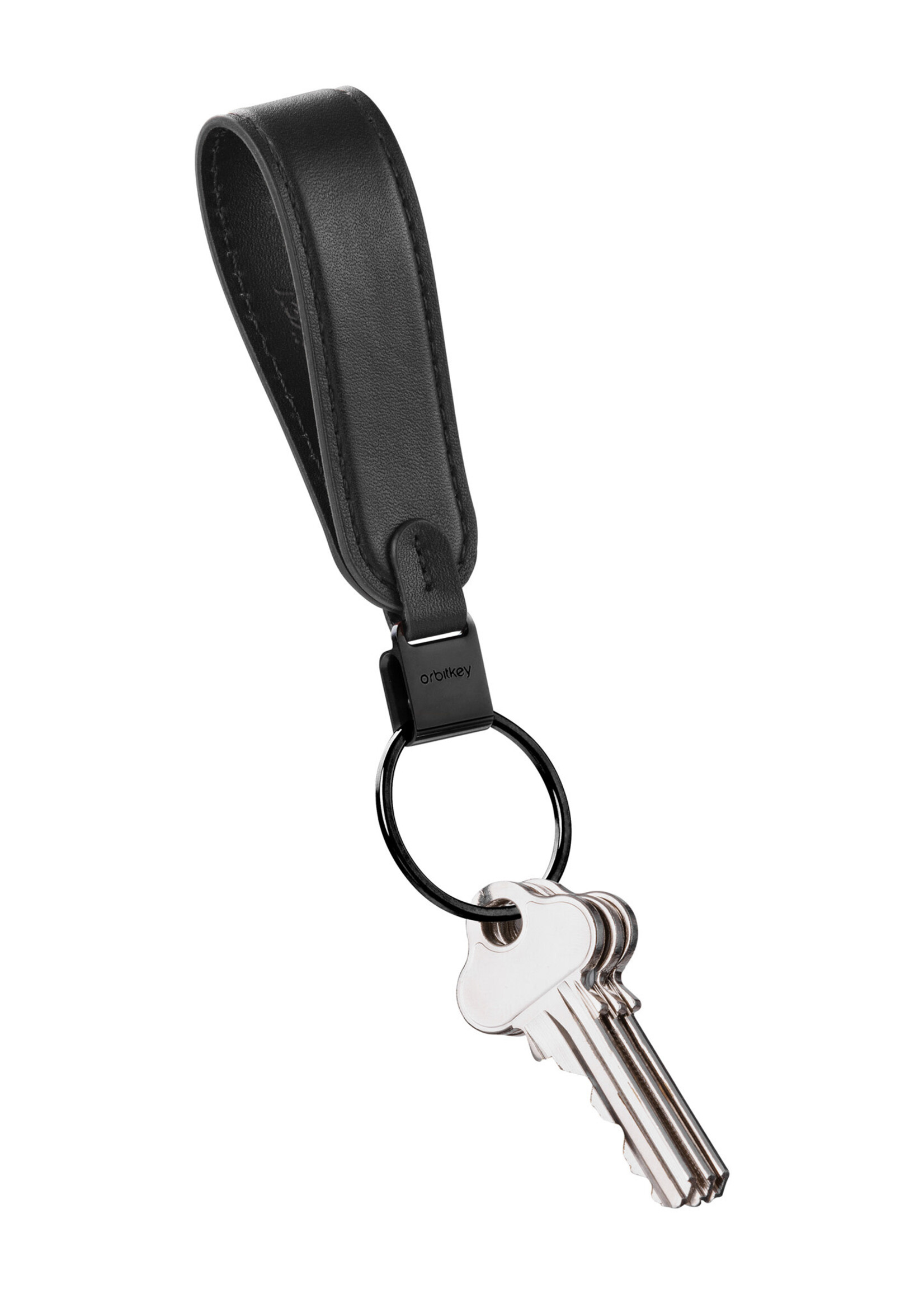 Orbitkey Loop Keychains Leather Black