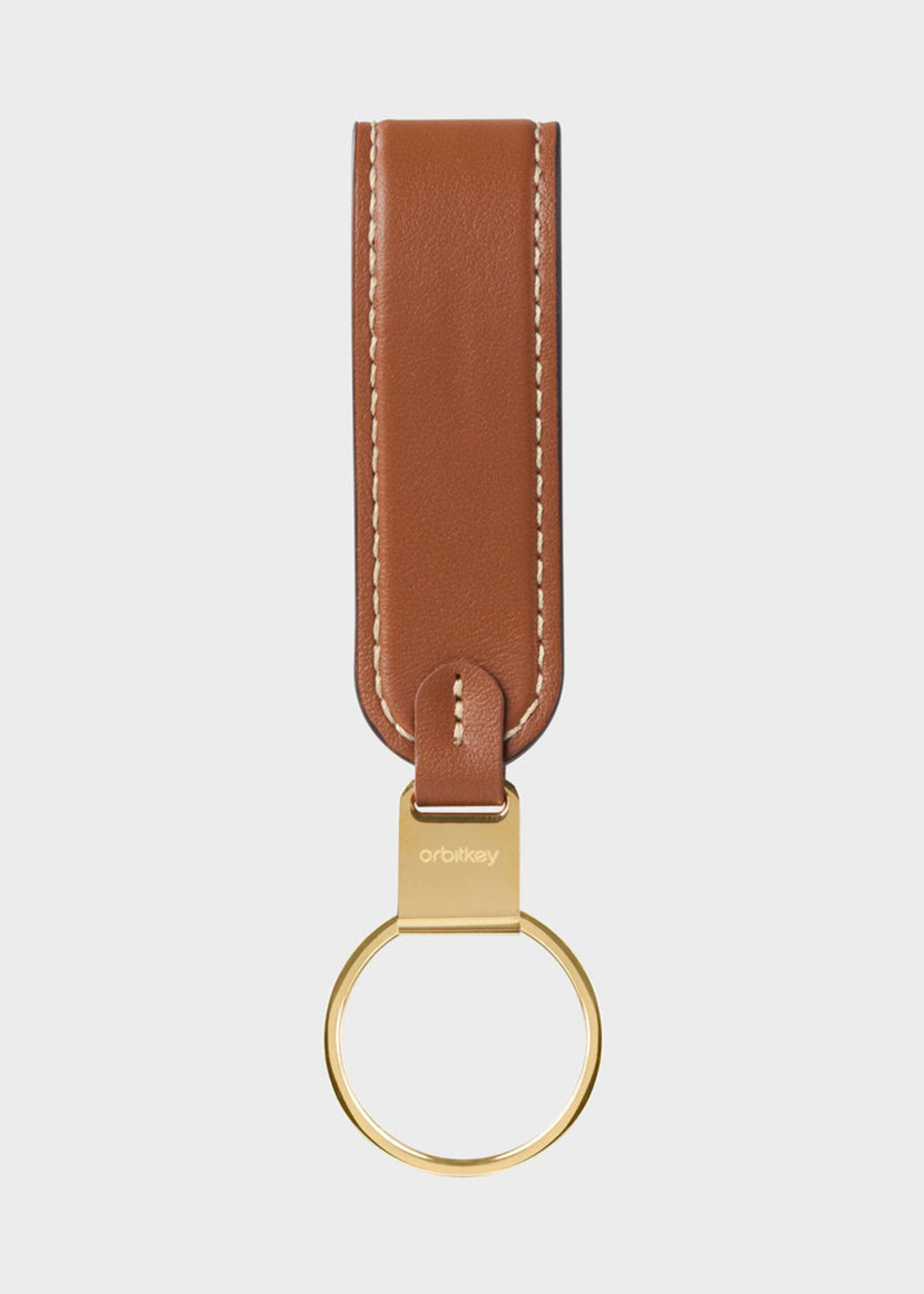 Orbitkey Loop Keychains Leather Caramel
