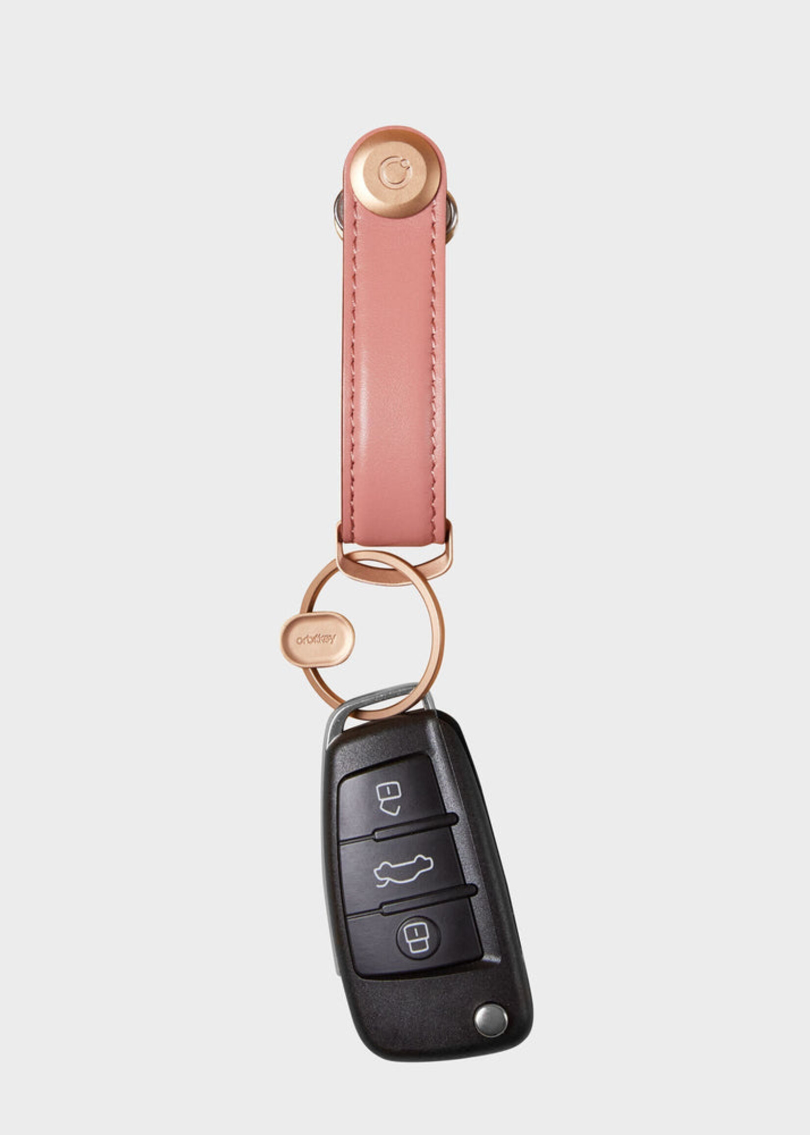 Orbitkey Gift Set  Cognac  Leather with Gold + Key Ring V2 Cotton Candy