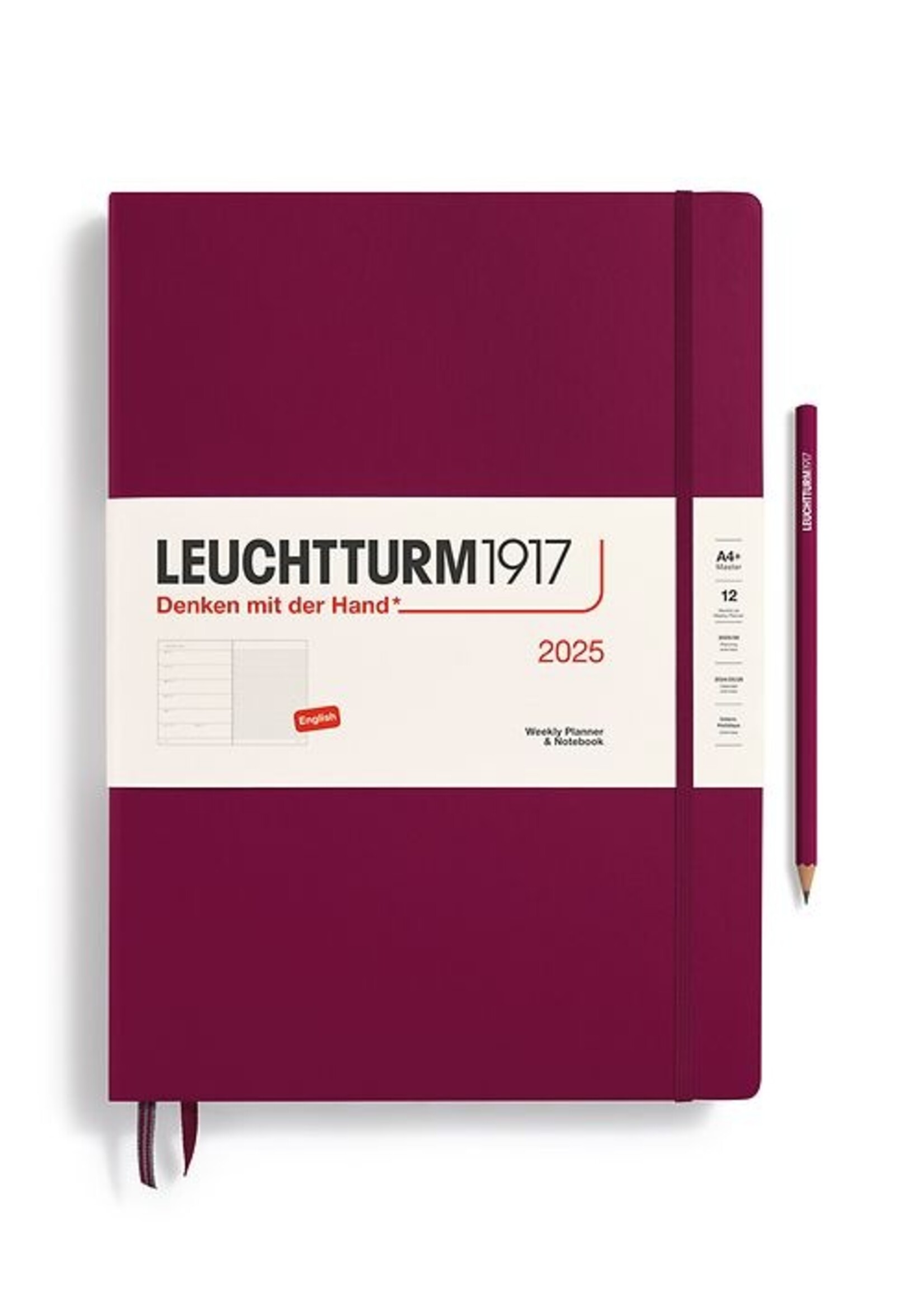 Leuchtturm1917 Agenda 2025 Master Hard  Cover Weekly/note Port red