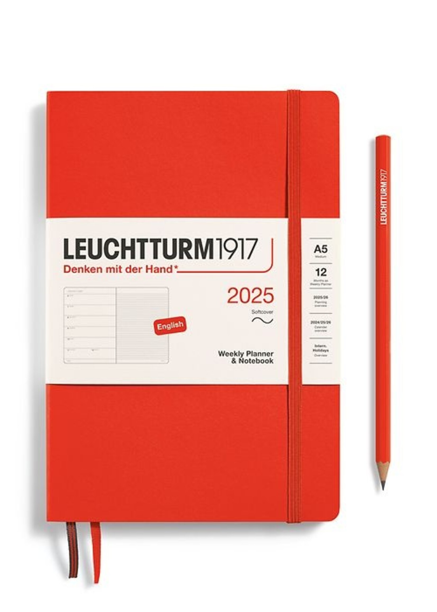 Leuchtturm1917 Agenda 2025 Medium Soft  Cover Weekly/note Lobster