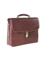 Tony Perotti Boekentas 2-comp. + laptopvak 15" Vintage Brown