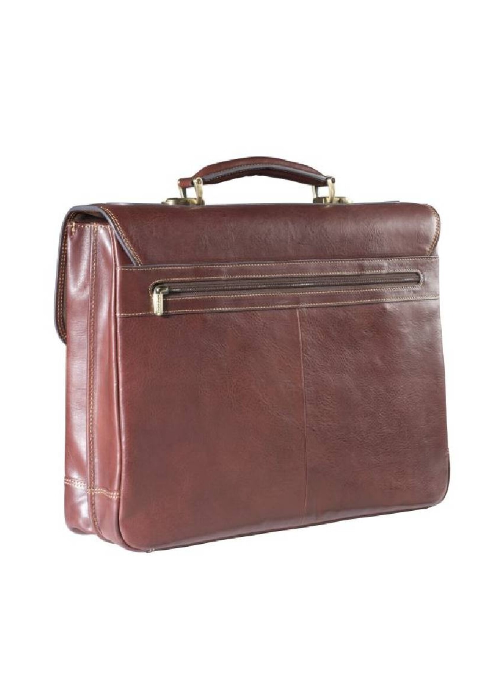 Tony Perotti Boekentas 2-comp. + laptopvak 15" Vintage Brown