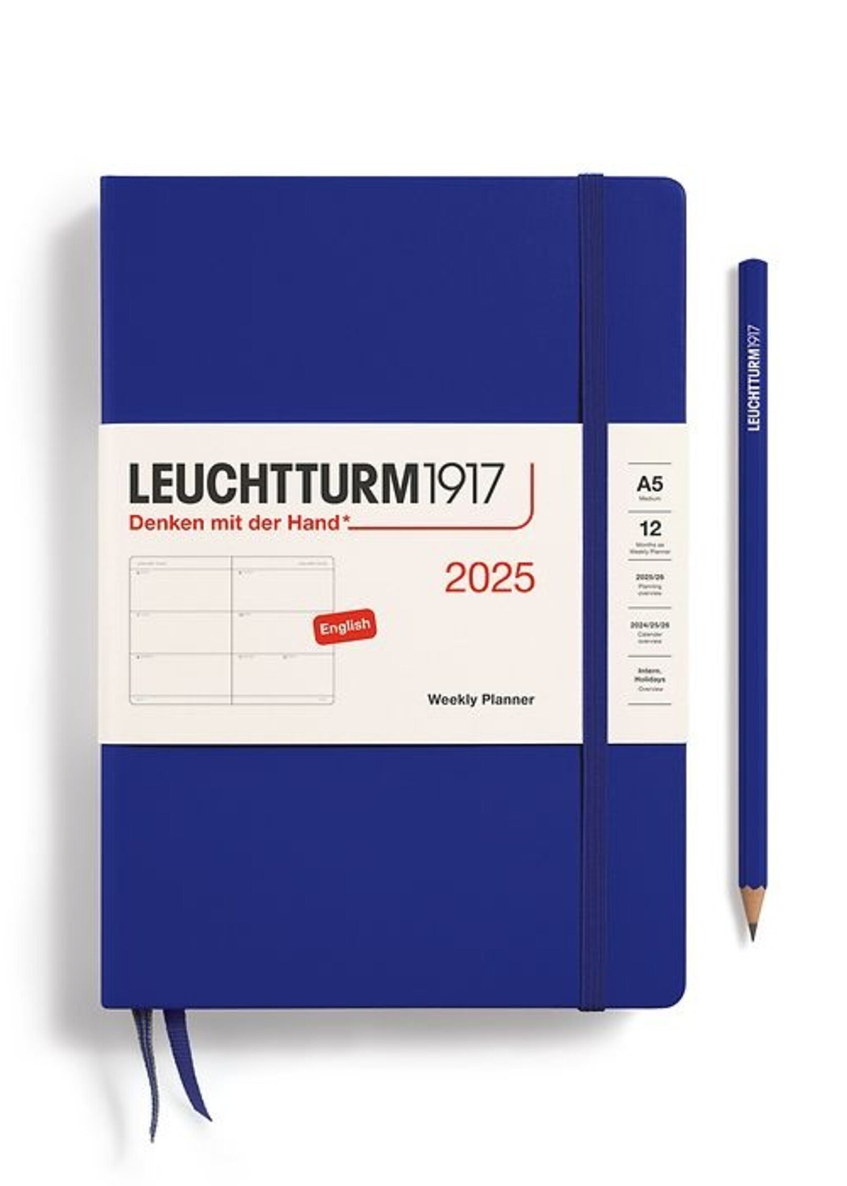 Leuchtturm1917 Agenda 2025 Medium Hard Cover Weekly Ink