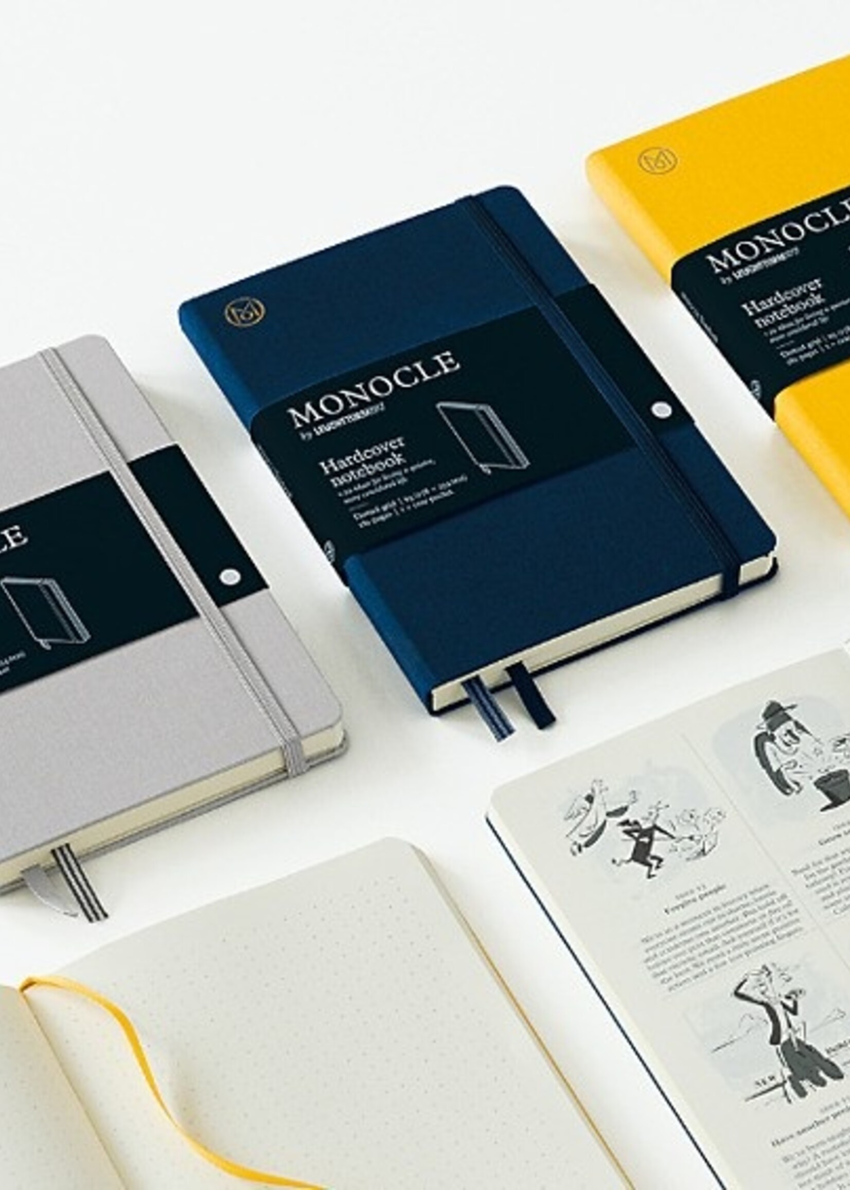 MONOCLE by Leuchtturm1917 Linnen Notebook B5 Hardcover - Navy dotted