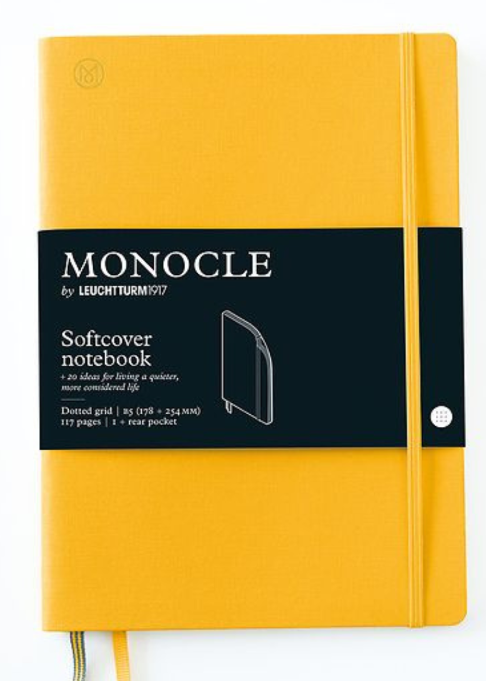 MONOCLE by Leuchtturm1917 Linnen Notebook B5 SoftCover - Yellow dotted