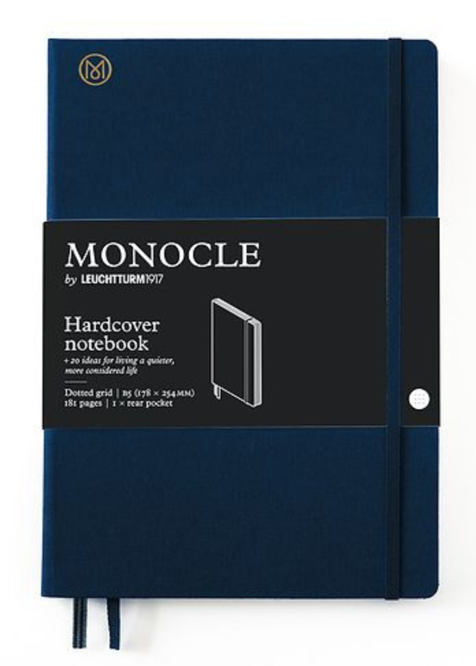 MONOCLE by Leuchtturm1917 Linnen Notebook B5 Hardcover - Navy dotted