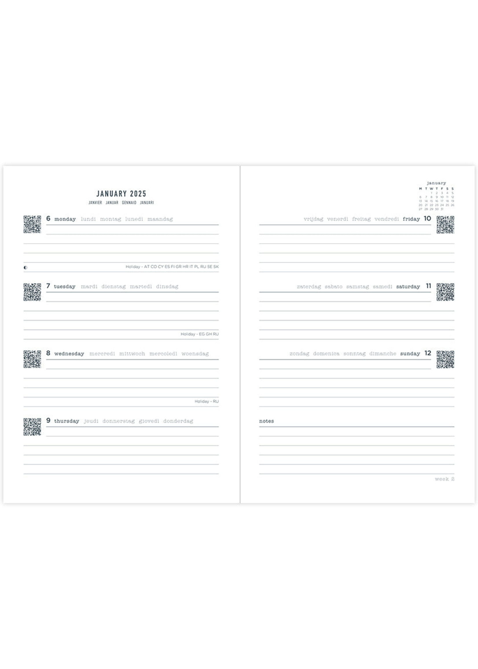 Letts of London Agenda 2027 Oslo A5 week/2pag. Hor. Cognac