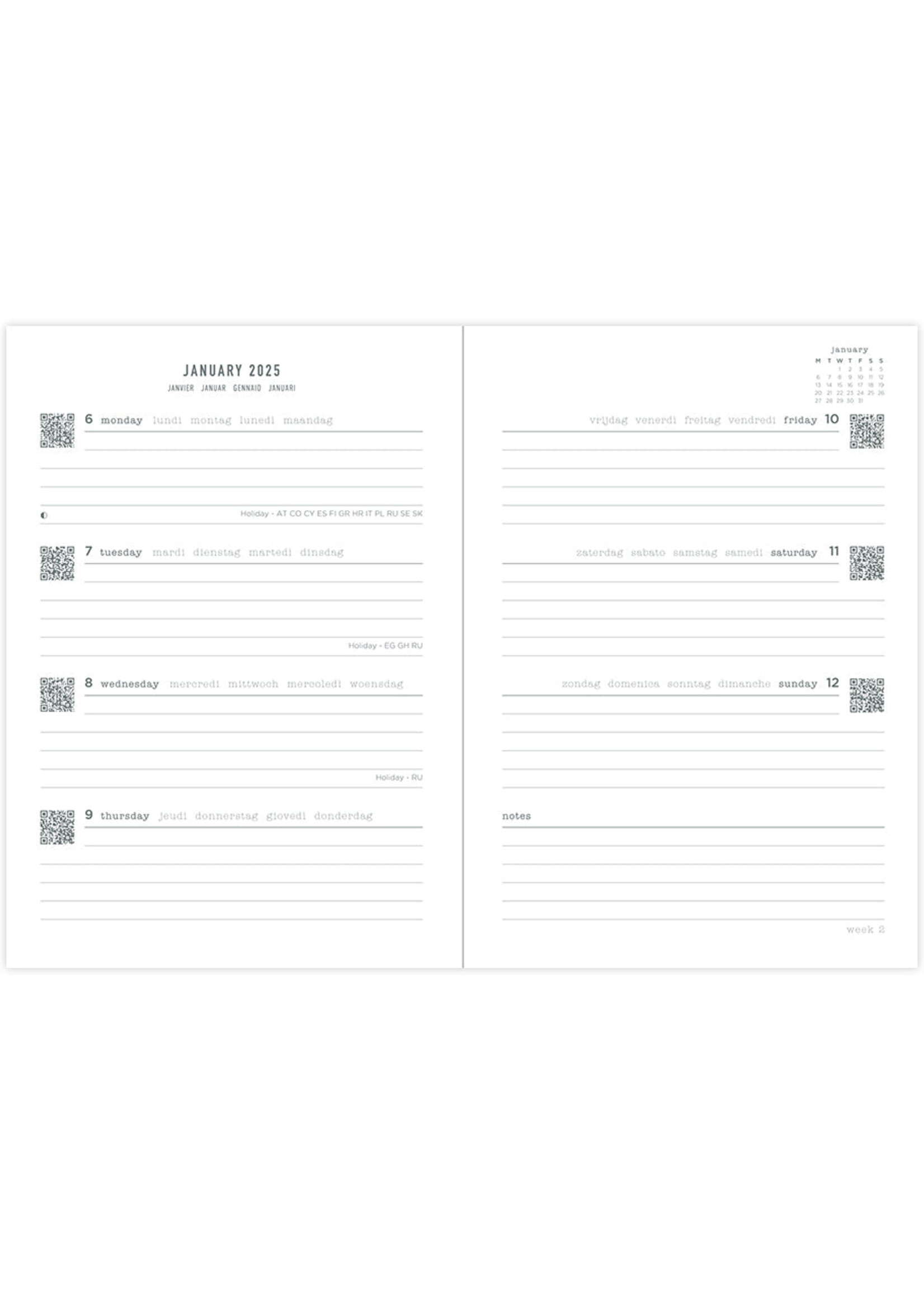 Letts of London Agenda 2026 Oslo A6 week/2pag. Hor Cognac